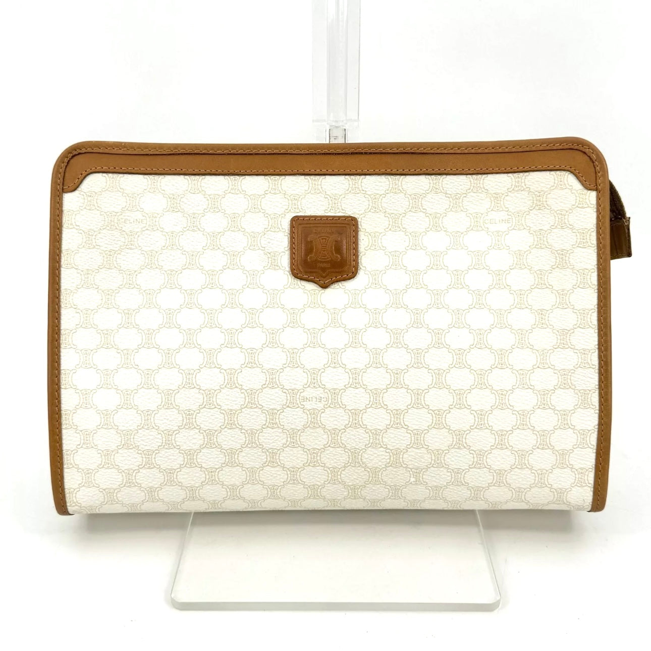 CELINE Macadam Clutch Bag Ivory