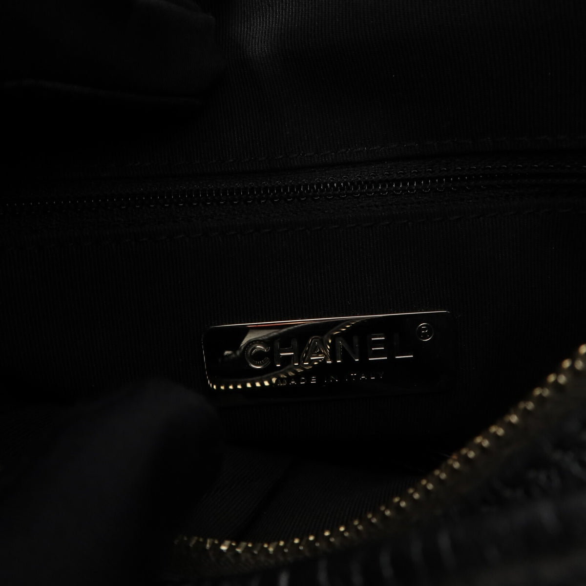 Chanel Mini Gabrielle Chain Shoulder Bag - Silver, Calfskin Leather