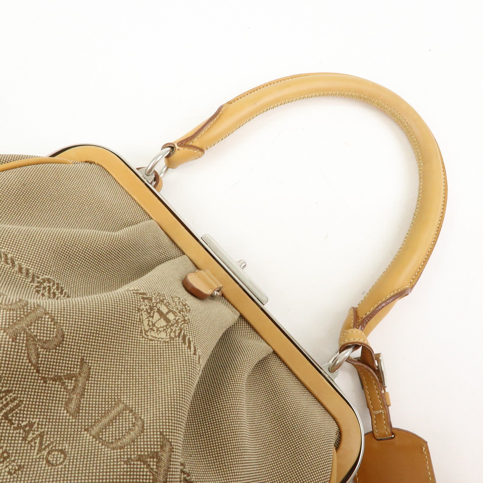 Prada BR3481 Shoulder Bag - Light Brown, Jacquard Leather 