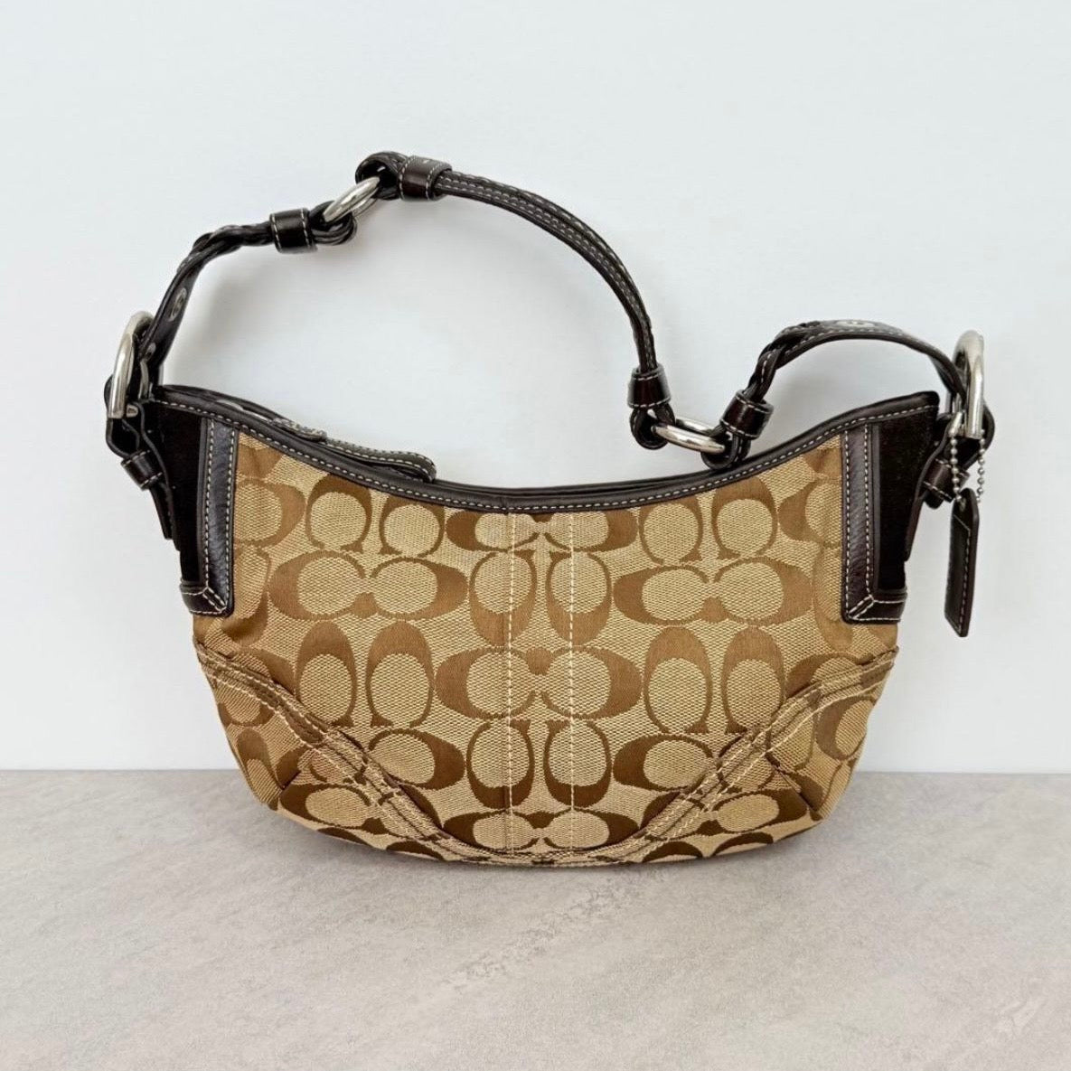 Coach Signature Brown Bag- Rare!