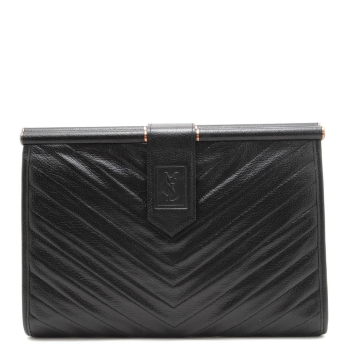 Saint Laurent Yves Saint Laurent Clutch Bag - Black, Leather