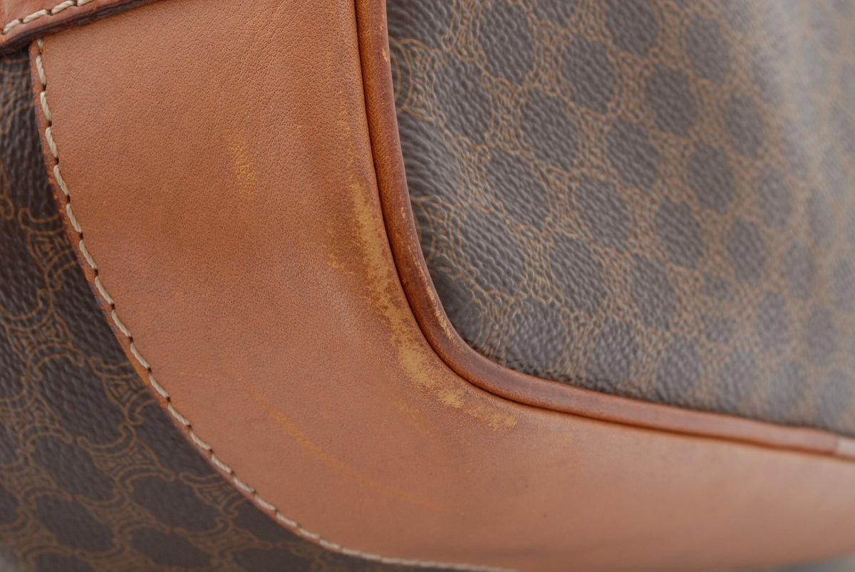 Celine Macadam Bucket Shoulder Bag - Brown, Leather