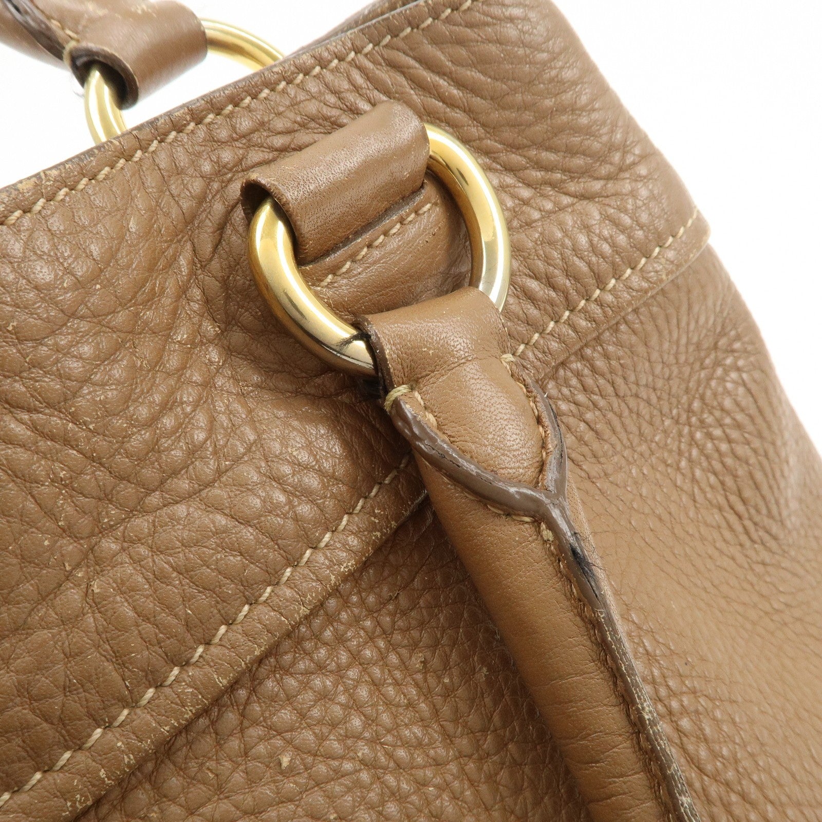 Prada 2Way Bag Hand Bag - Brown, Calf Leather