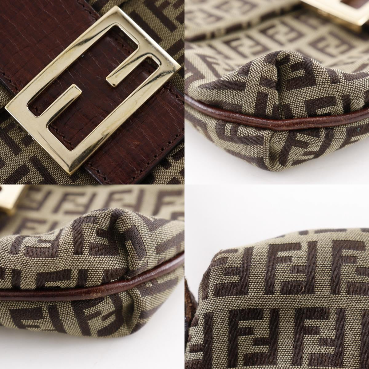 Fendi Zucchino Shoulder Bag - Brown, Nylon Canvas