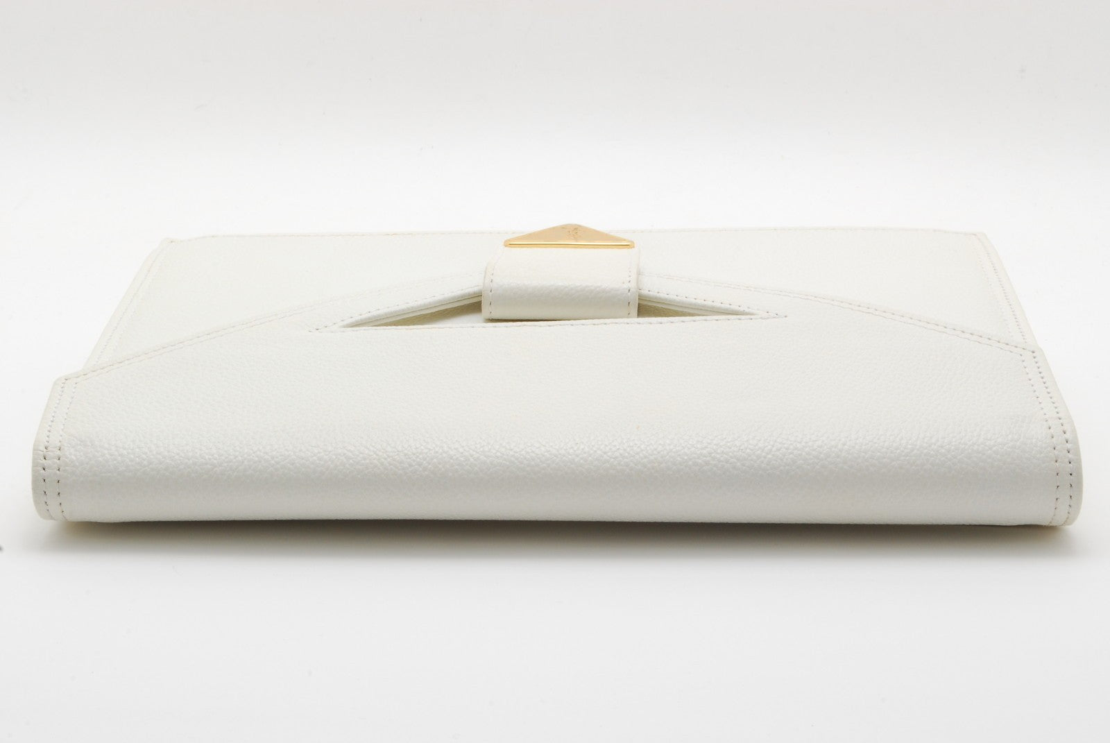 Saint Laurent Yves Saint Laurent Clutch - White, Leather