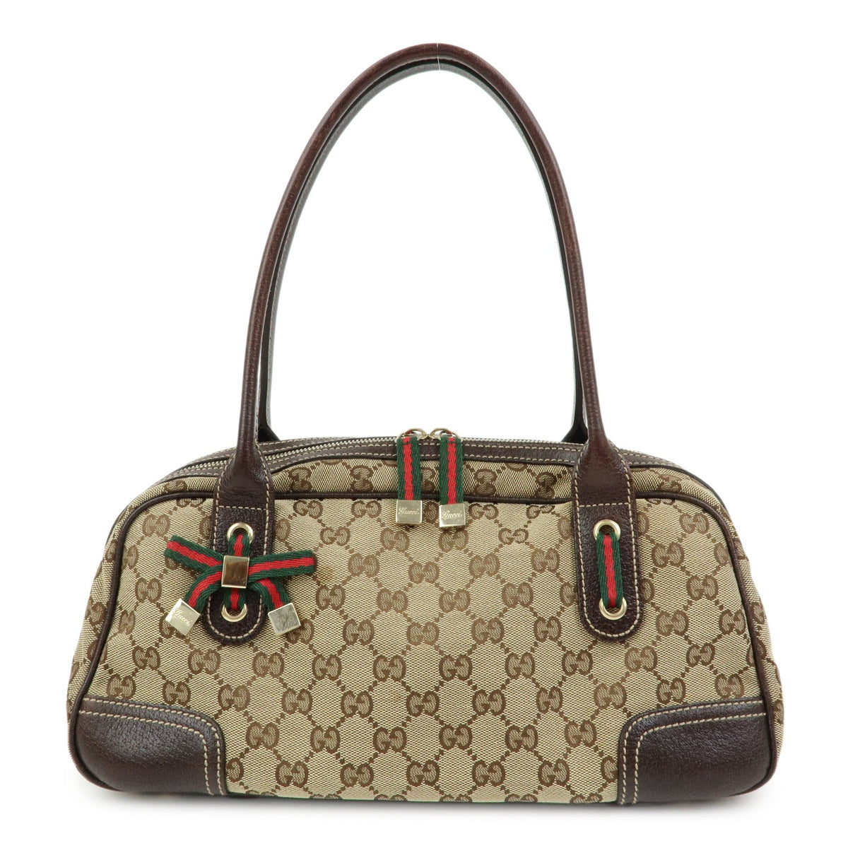 Gucci Sherry Boston Bag - Beige, GG Canvas, Leather