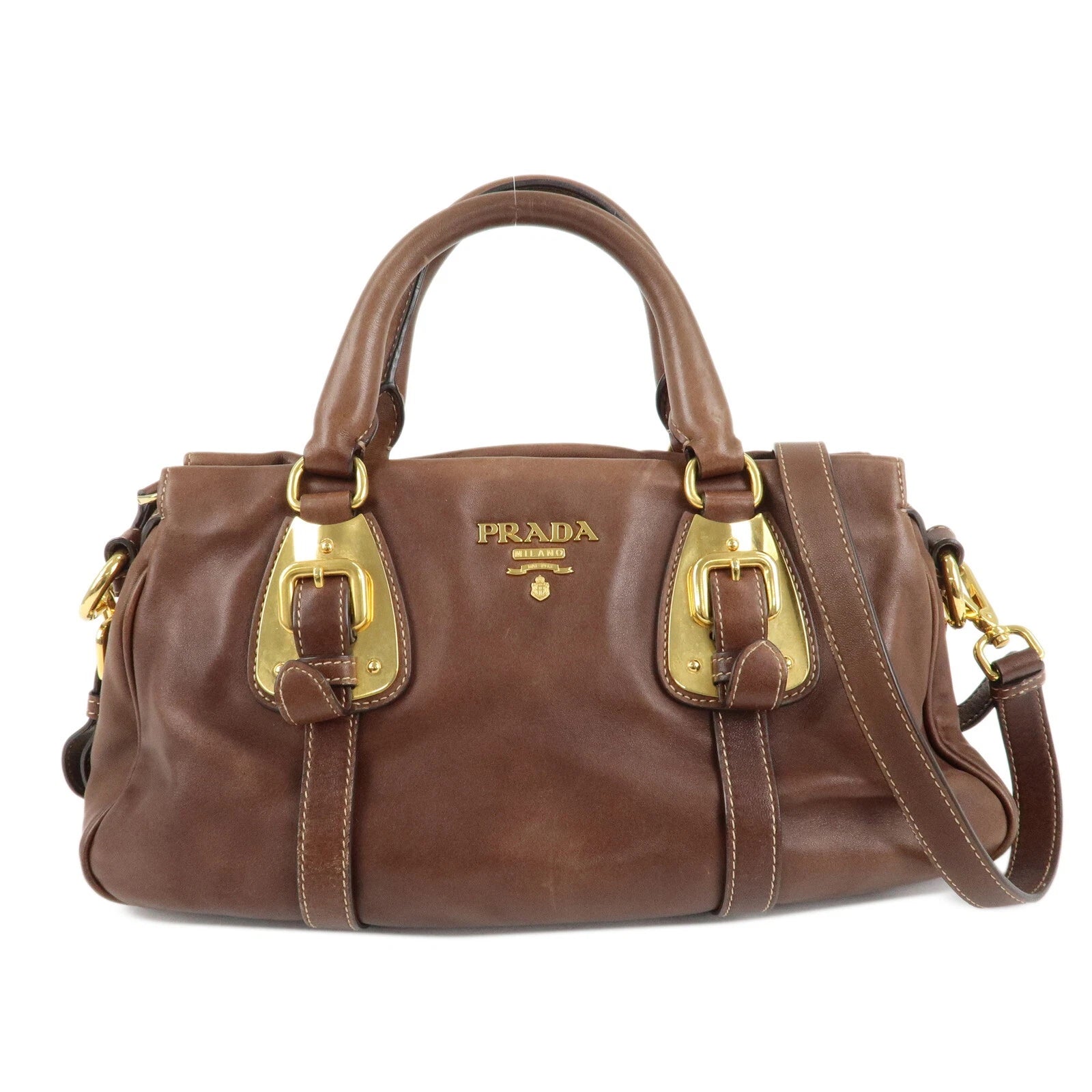 PRADA 2way bag - Brown, Leather