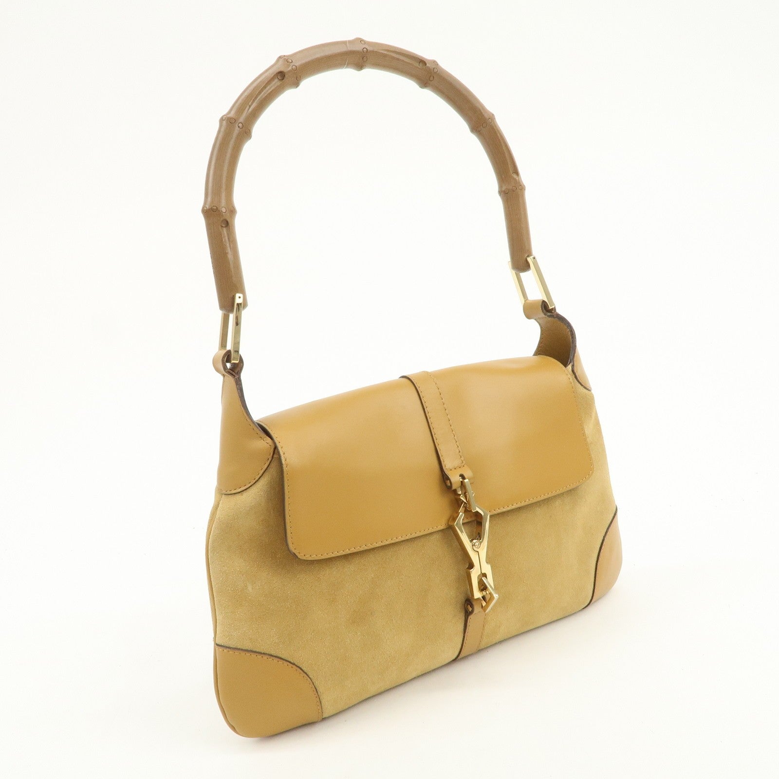 Gucci Shoulder Bag - Yellow Beige, Suede Leather