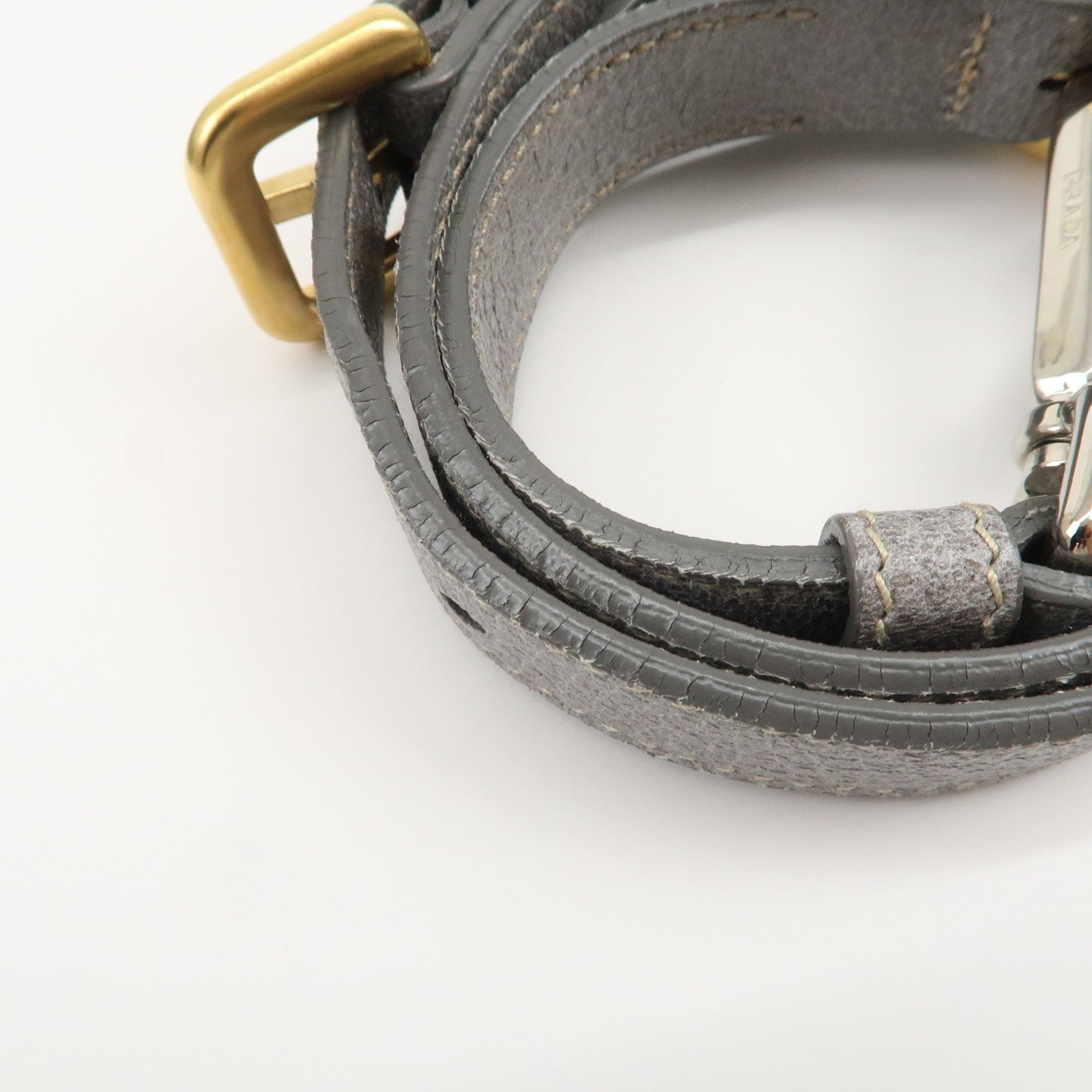 Prada Hand Bag - Gray, Leather