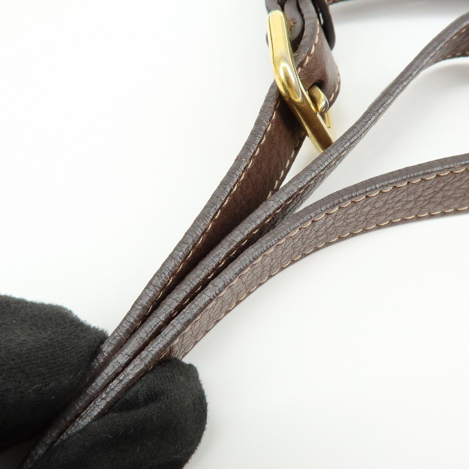 Prada Logo Jacguard Shoulder Bag - Brown, Leather