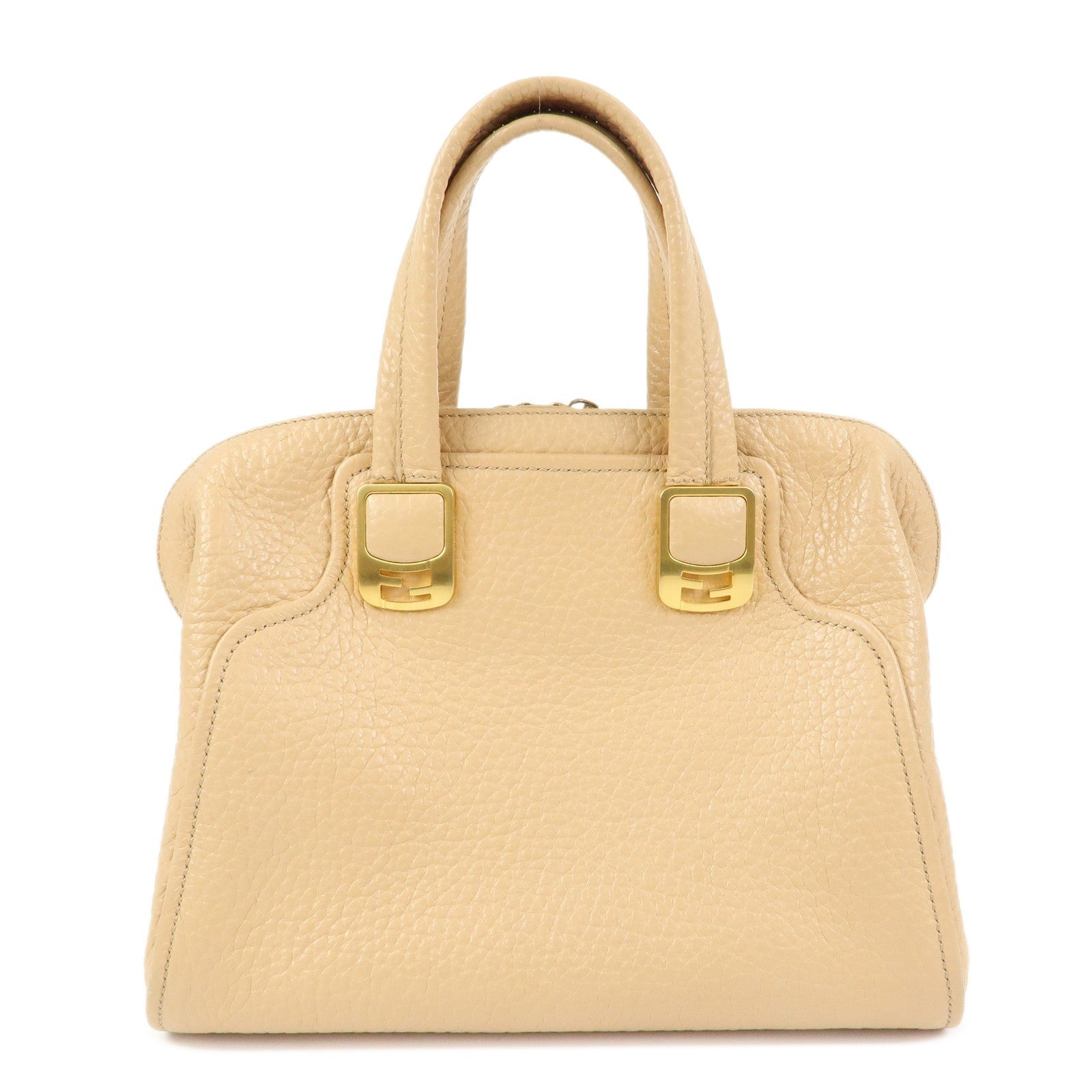 Fendi 8BL114 Hand Bag - Beige, Leather