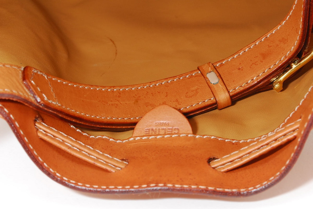 Celine Macadam Shoulder Bag - Beige, Canvas and Leather- מגיע עם הארנק!