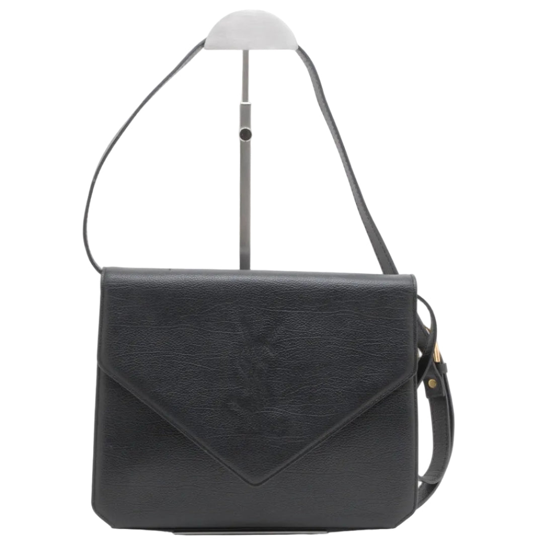 Saint Laurent YSL Envelope Shoulder Bag - Black, Leather