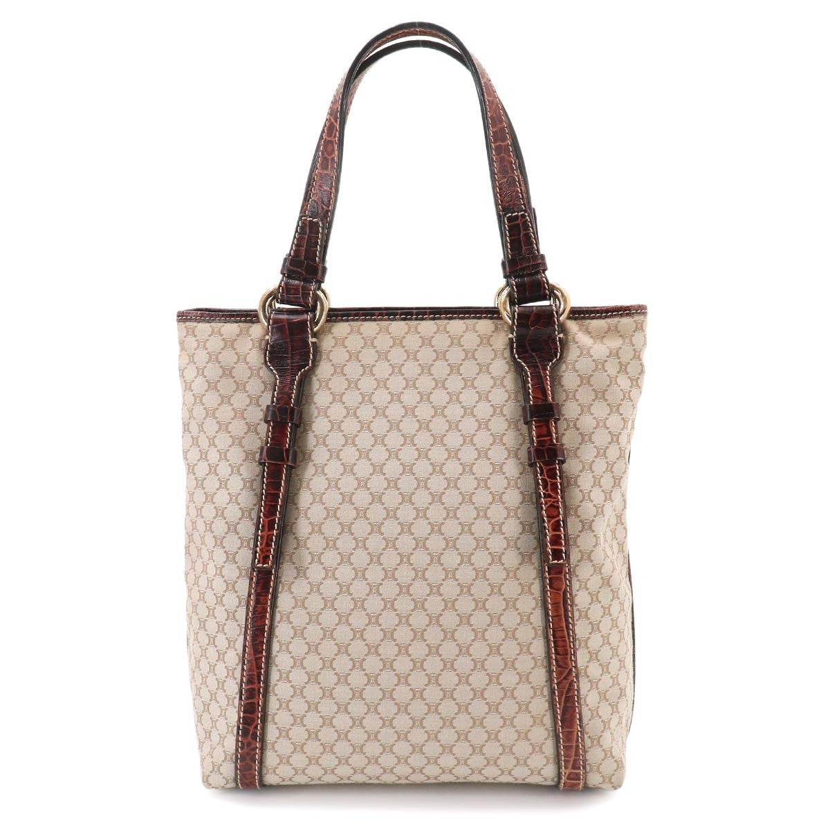Celine Macadam Tote Bag - Beige, Canvas and Leather