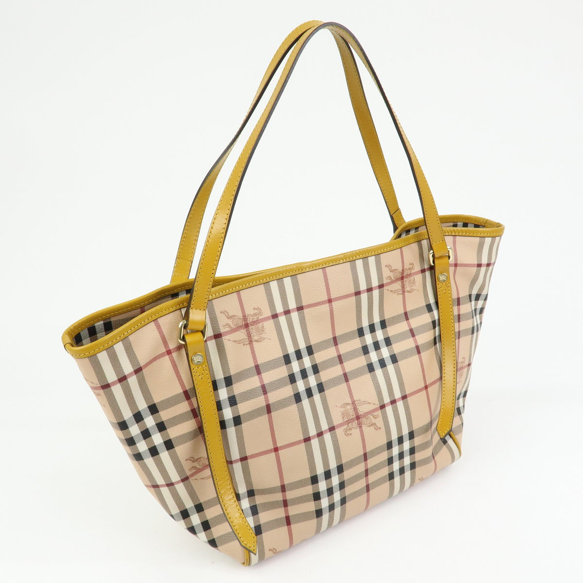 Burberry Tote Bag - Beige, Mustard Yellow, PVC, Leather- מגיע עם הארנק
