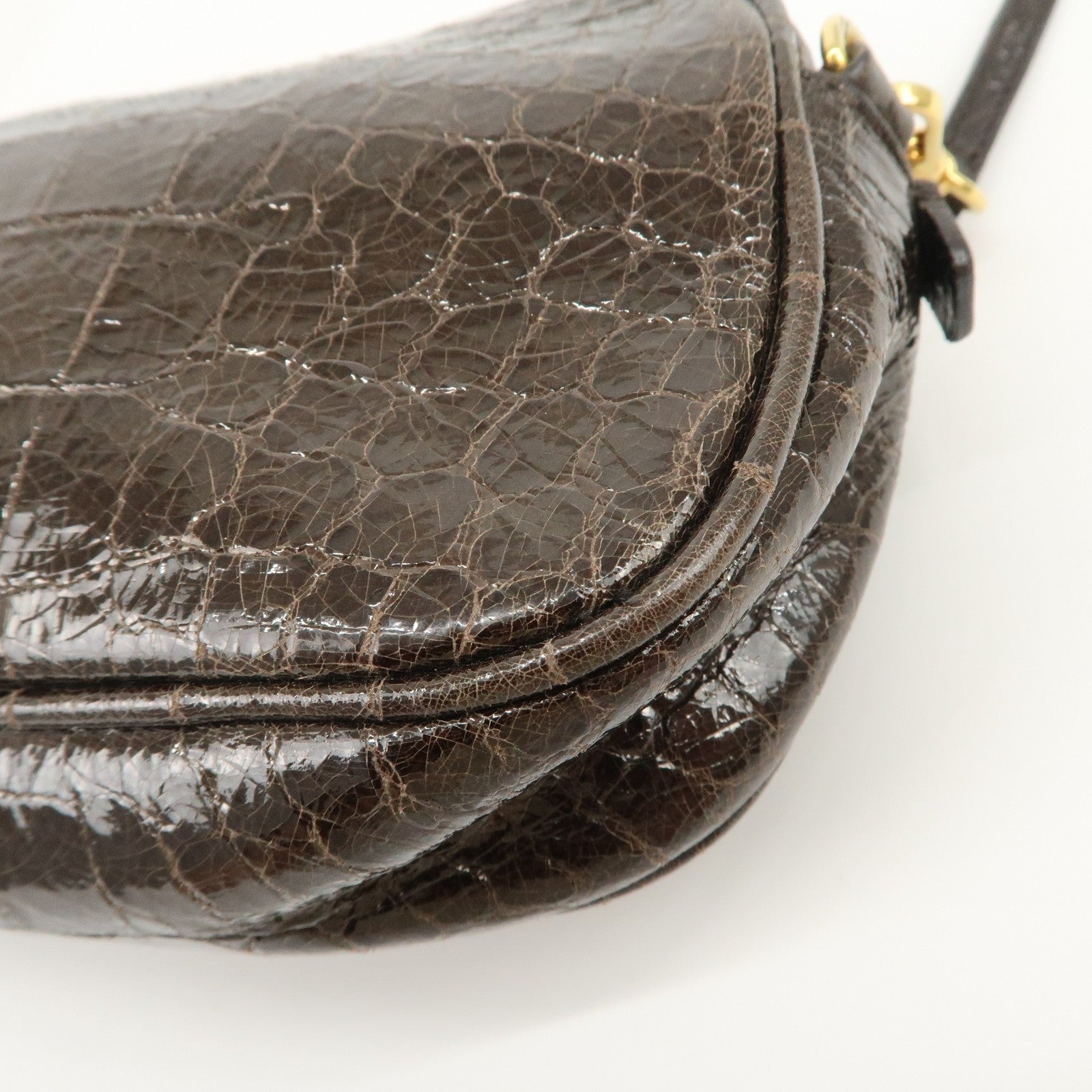 Miu Miu Shoulder Crossbody Bag - Dark Brown, Embossed Leather 