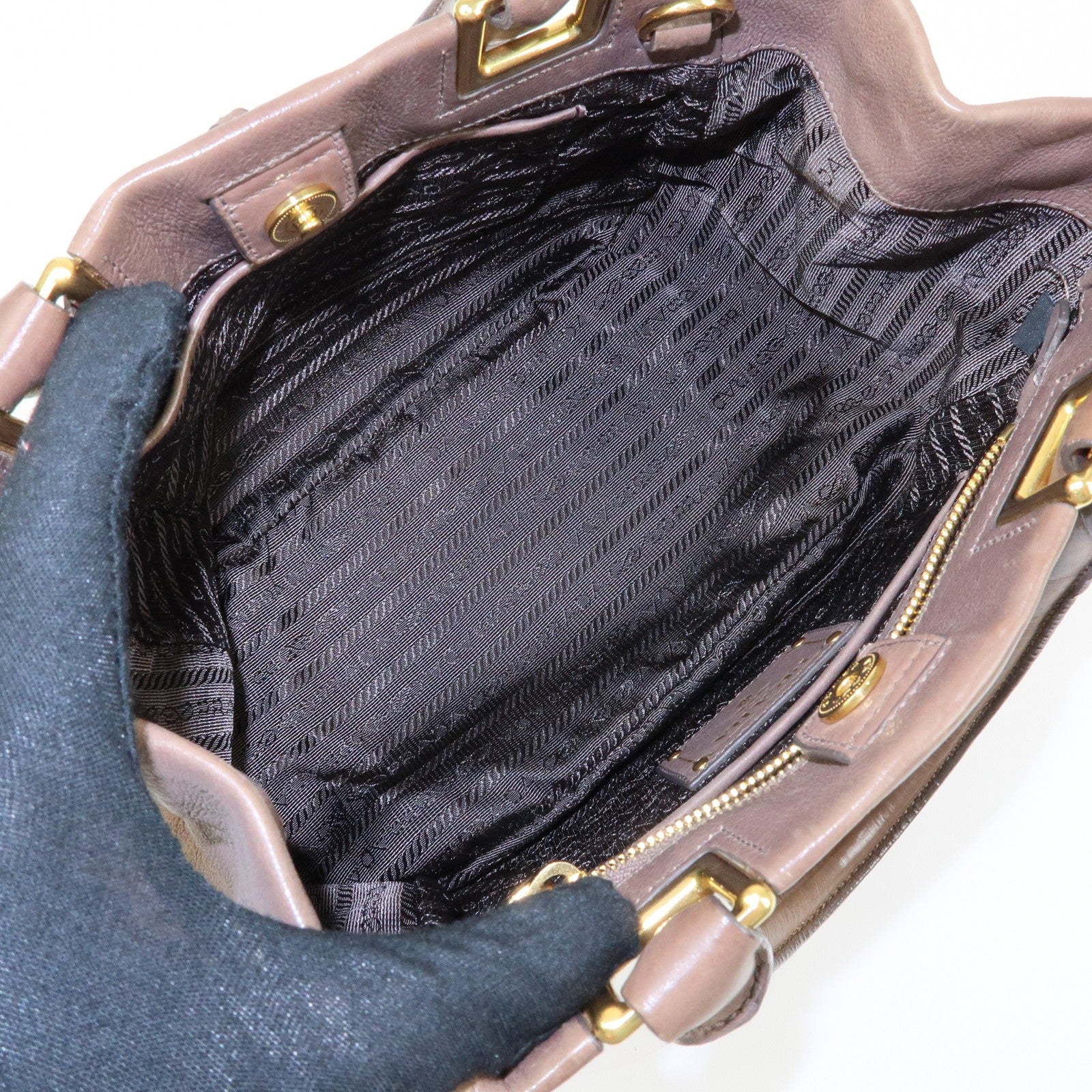 Prada 2Way Bag - Brown, Calf Leather