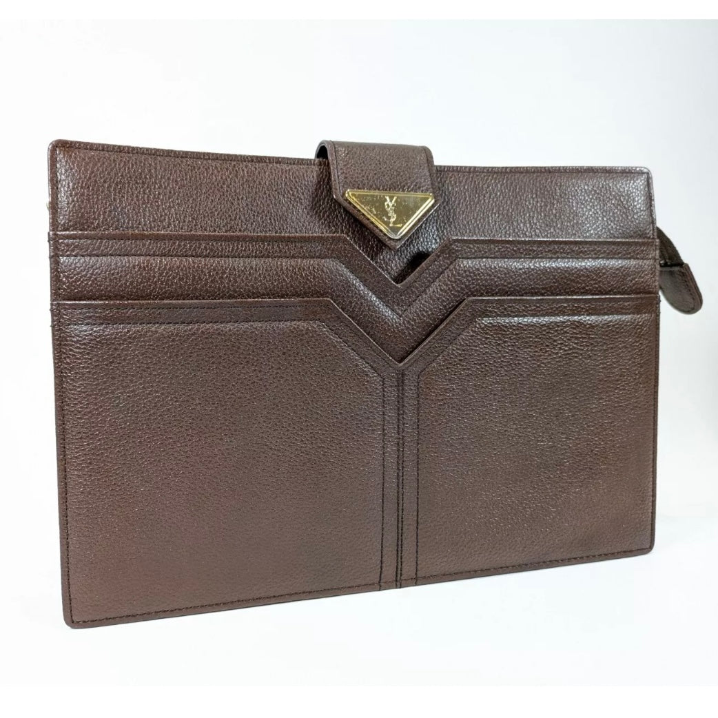 Yves Saint Laurent clutch leather