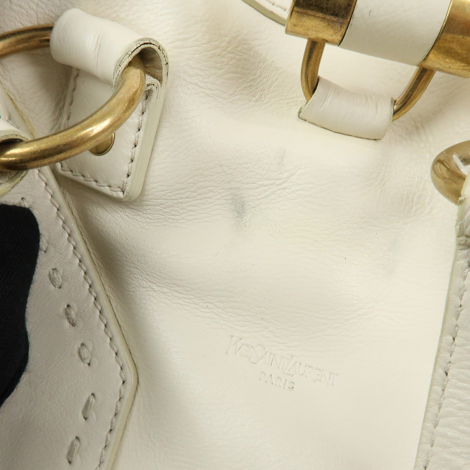 Saint Laurent Muse Y Line Hand Bag - Ivory, Leather