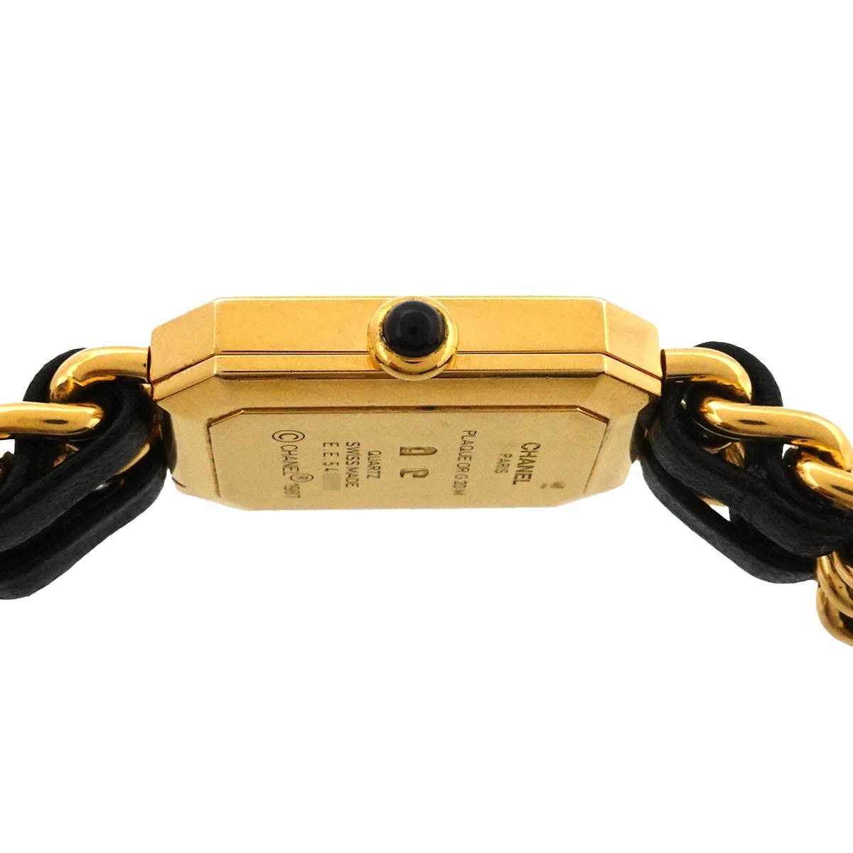 CHANEL Premiere Size L H0001 Watch - Black, Stainless steel/YGP,Leather