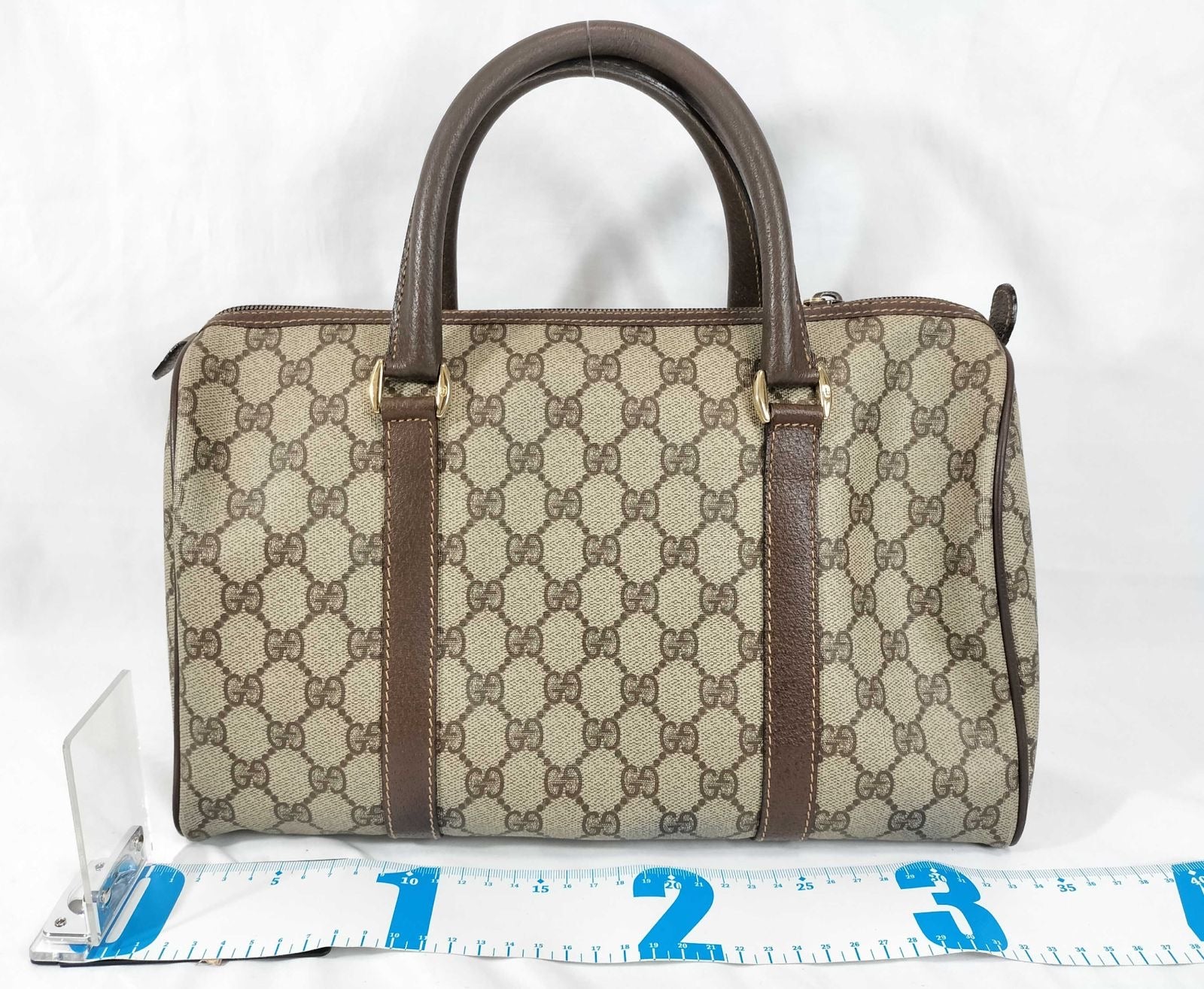 Gucci GG Supreme Boston Handbag - Brown, PVC Leather