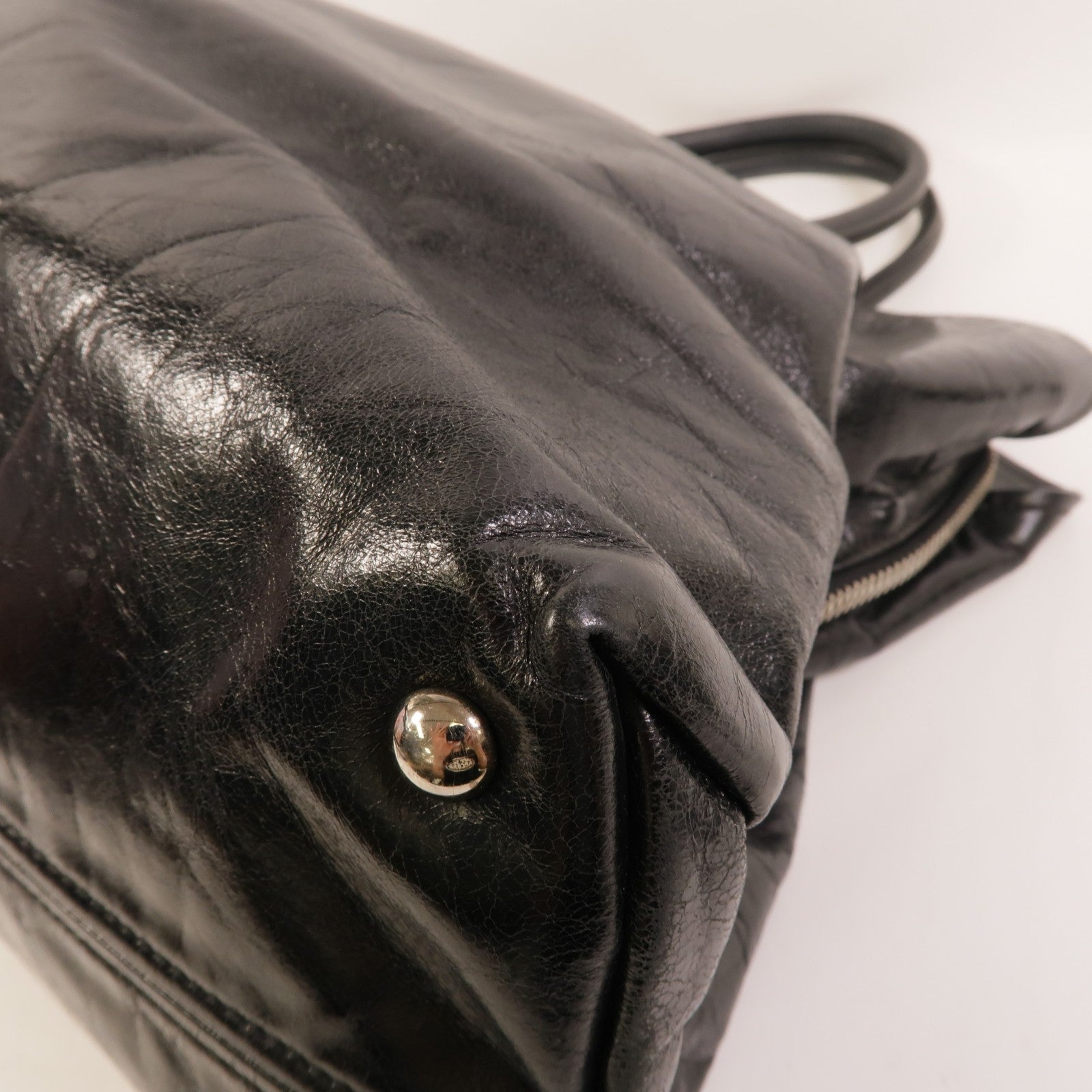 Miu Miu SHW Vitello Shine 2way Shoulder Bag - Black, Calfskin Leather