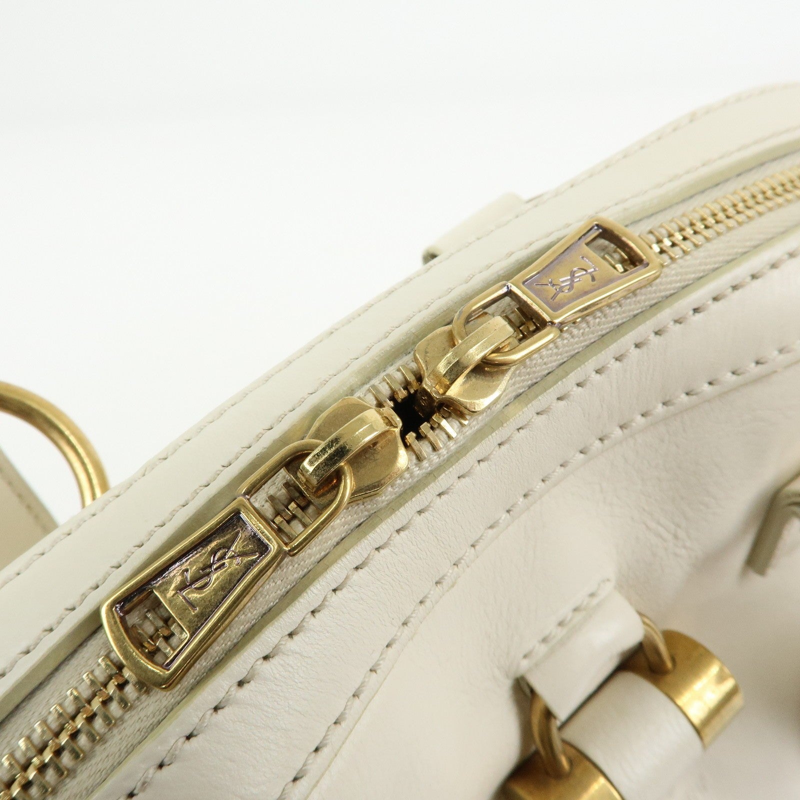Saint Laurent Muse Y Line Hand Bag - Ivory, Leather