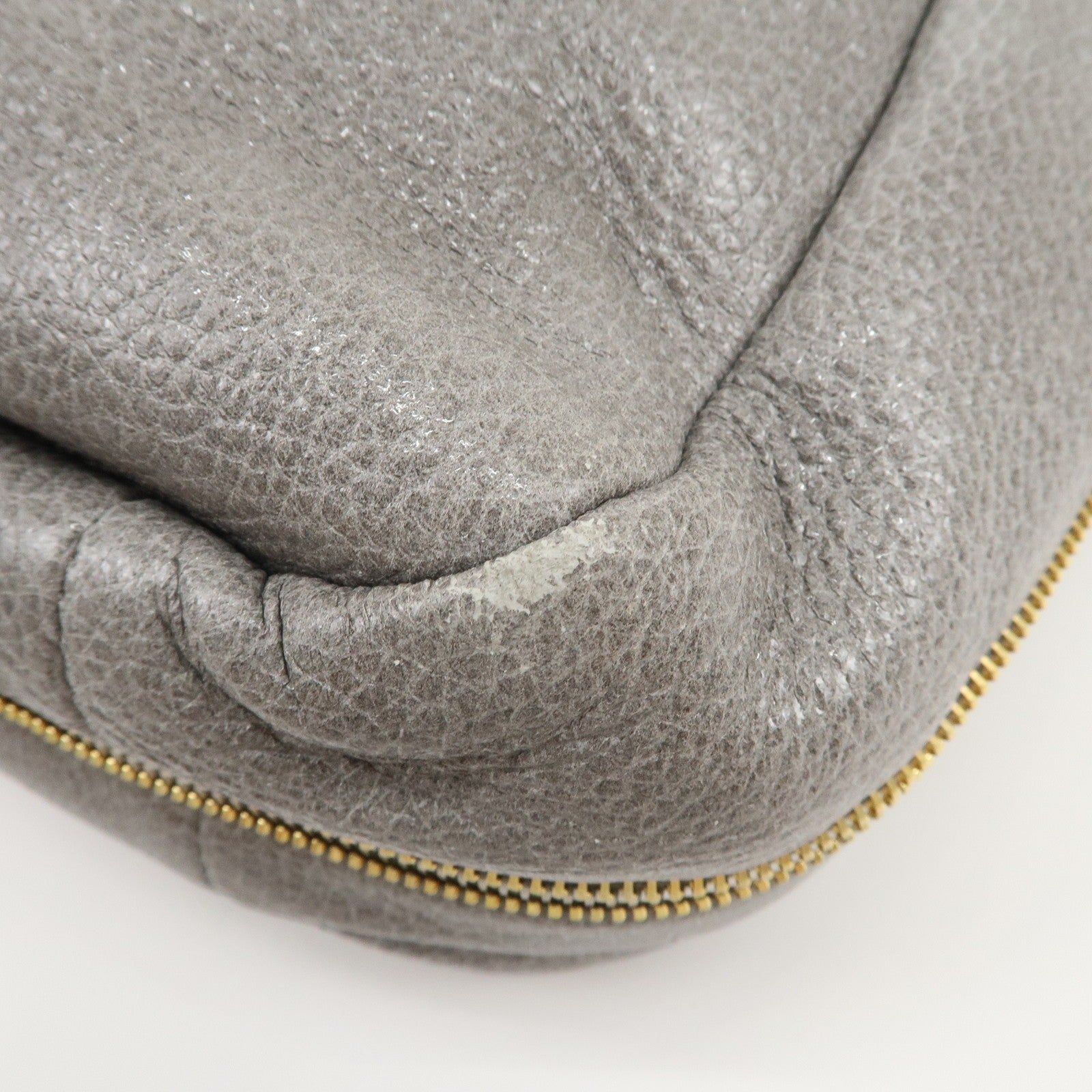 Prada Hand Bag - Gray, Leather