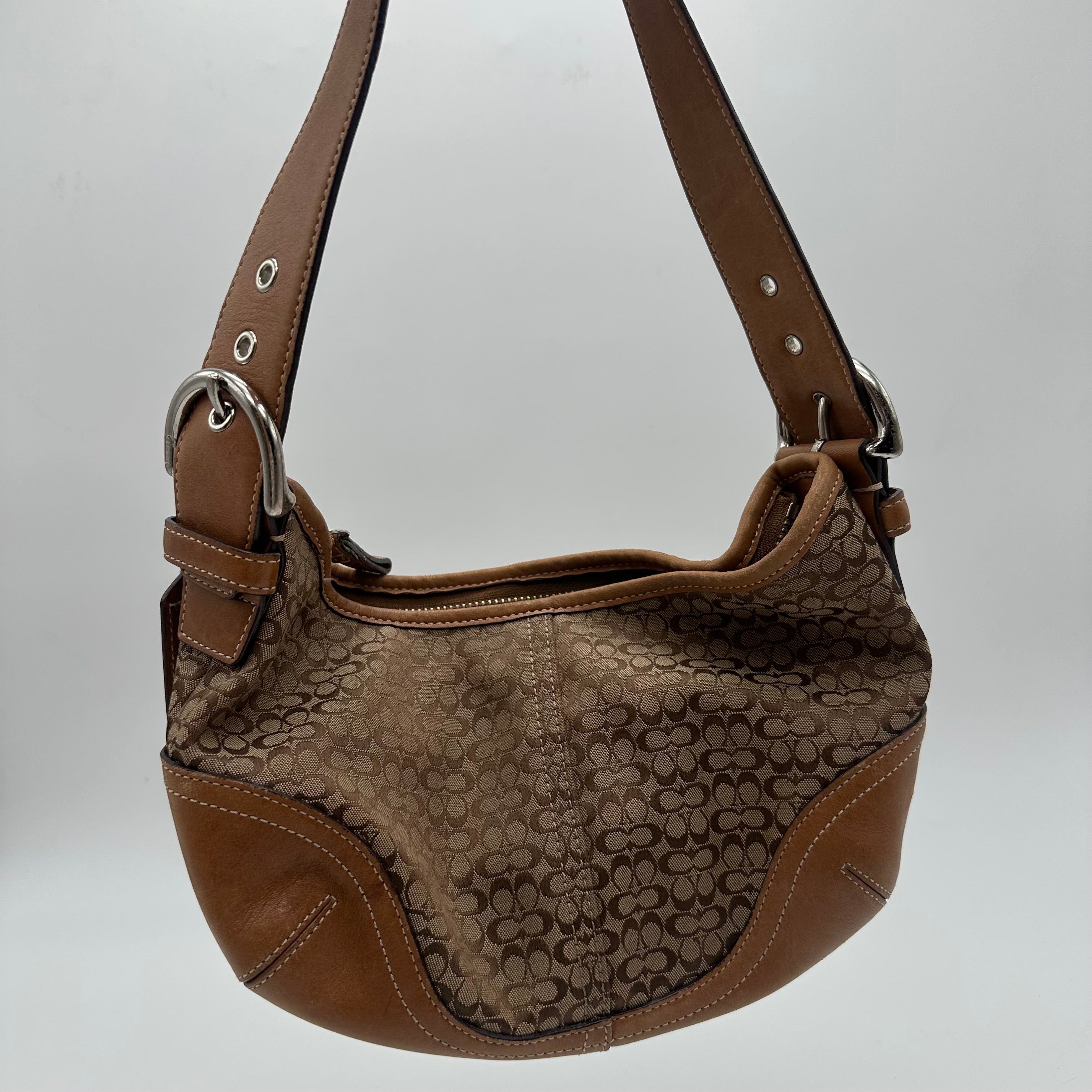 Coach Signature brown shoulder bag