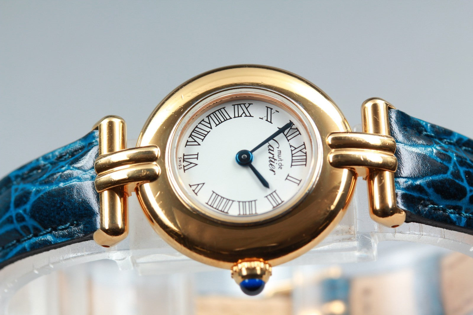 Cartier Must Colisee Vermeil 2410 Watch - Gold Blue, Stainless Steel