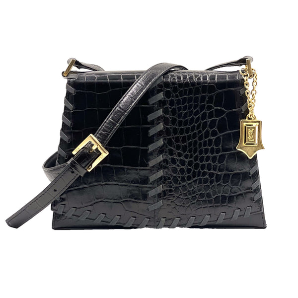 Saint Laurent Yves Shoulder Bag - Black, Leather 
