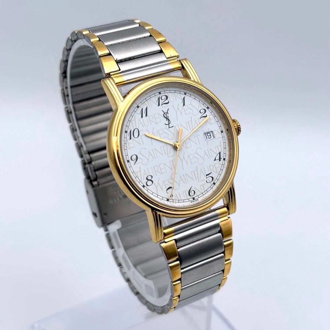 Yves Saint Laurent Date Quartz Watch - Silver, Metal