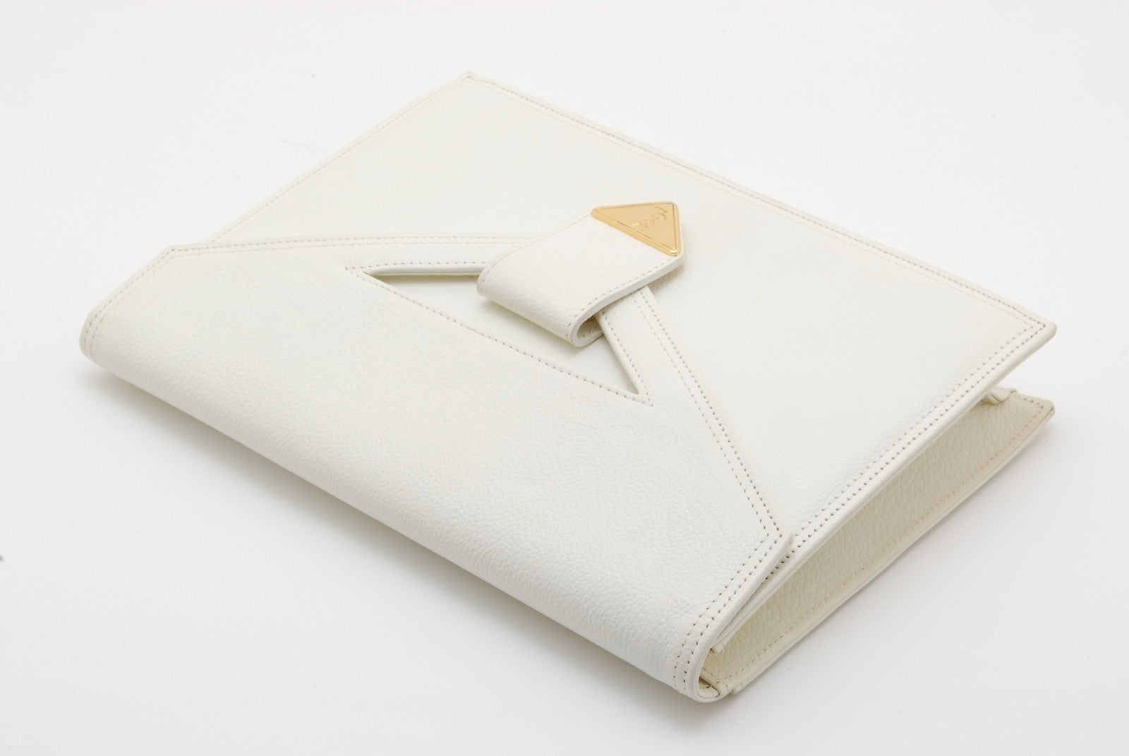 Saint Laurent Yves Saint Laurent Clutch - White, Leather