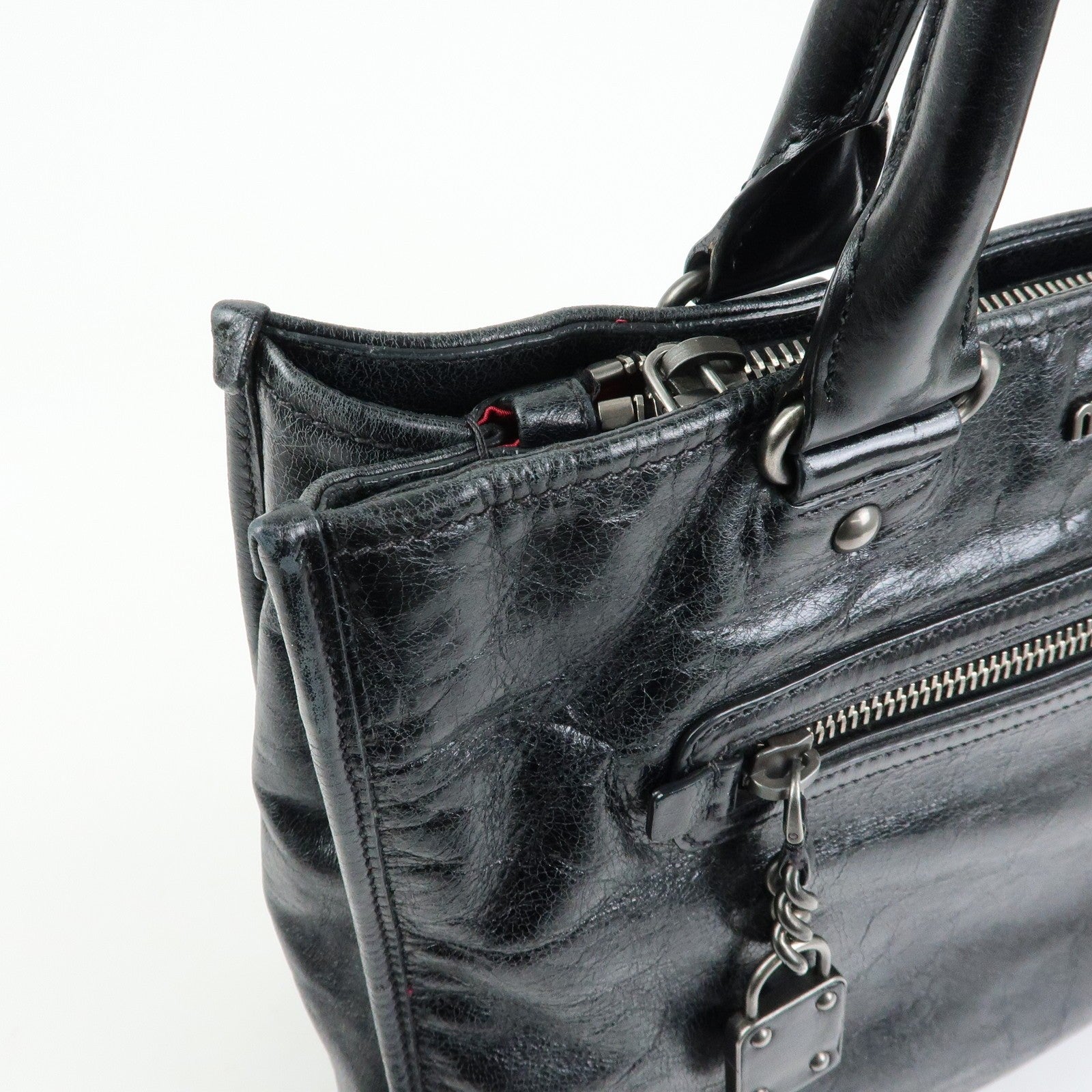 Miu Miu Leather Tote Bag - Black, Leather 