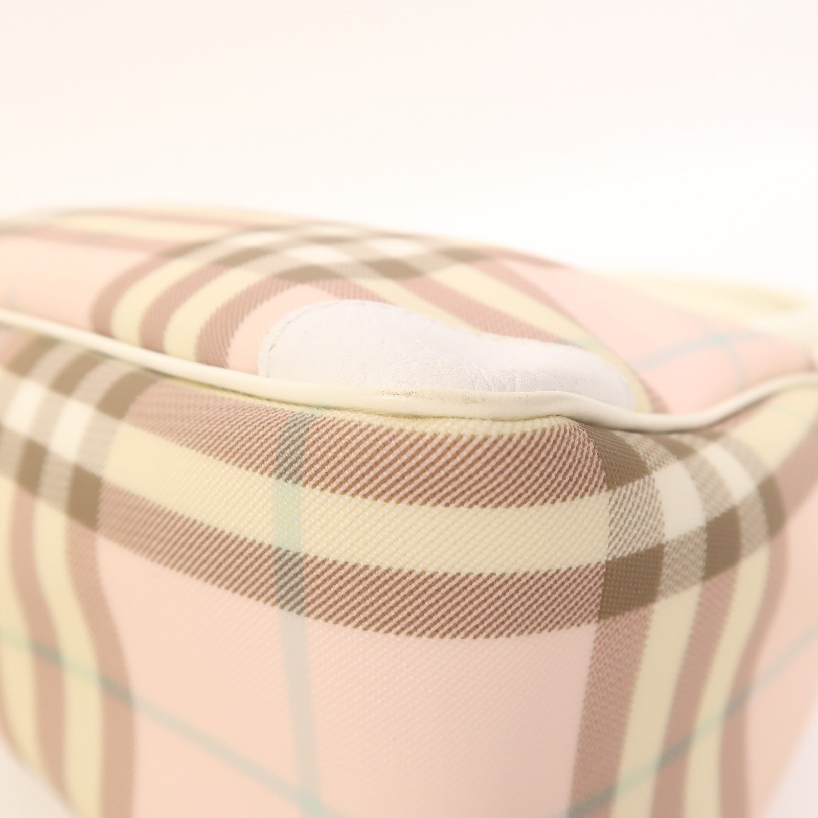 Burberry SHW Hand Bag - Pink White, Coated Canvas