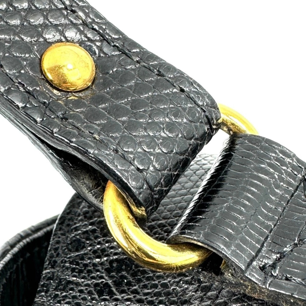 Yves Saint Laurent Shoulder Bag Leather Black Vintage YSL