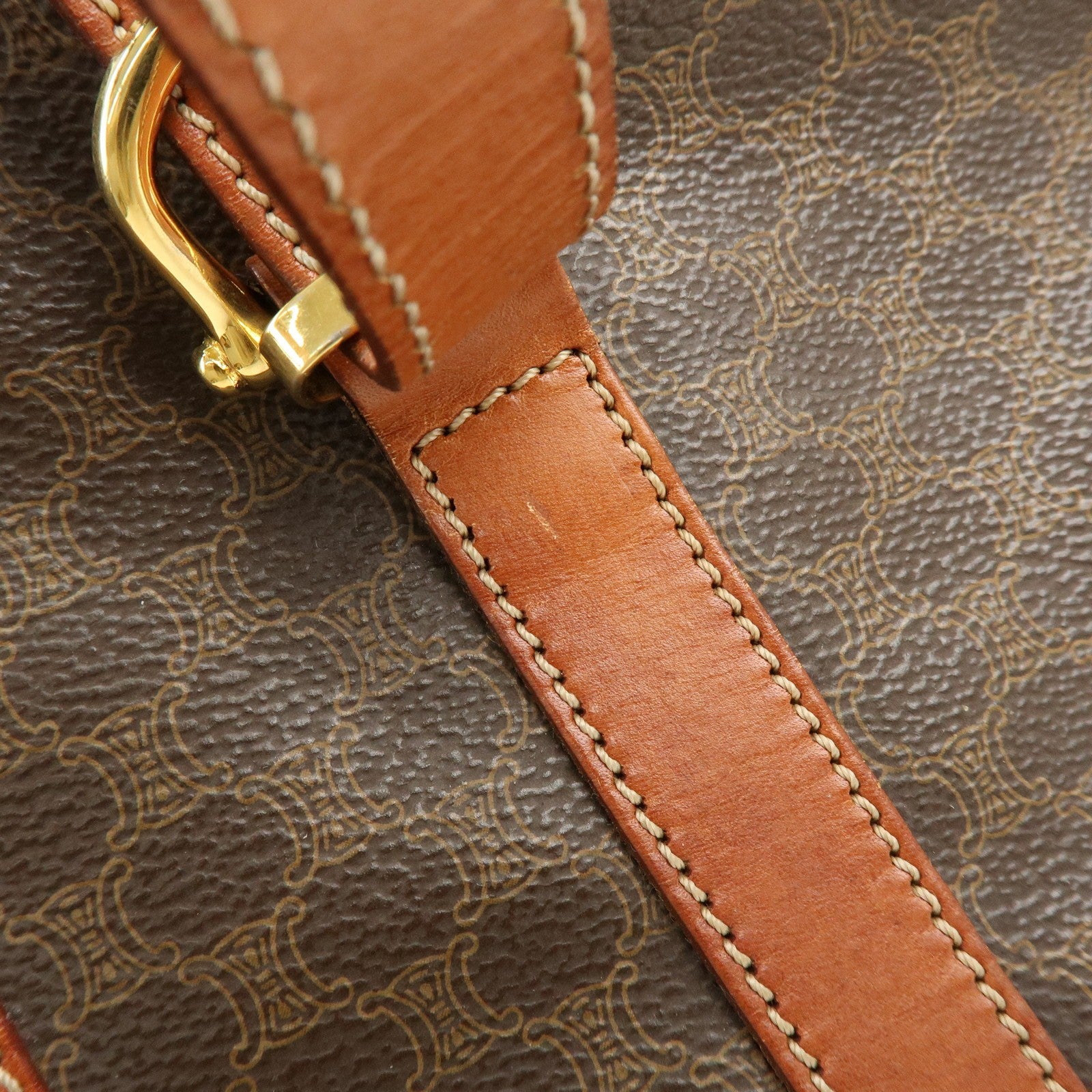 Celine Macadam Tote Bag - Brown, PVC Leather 