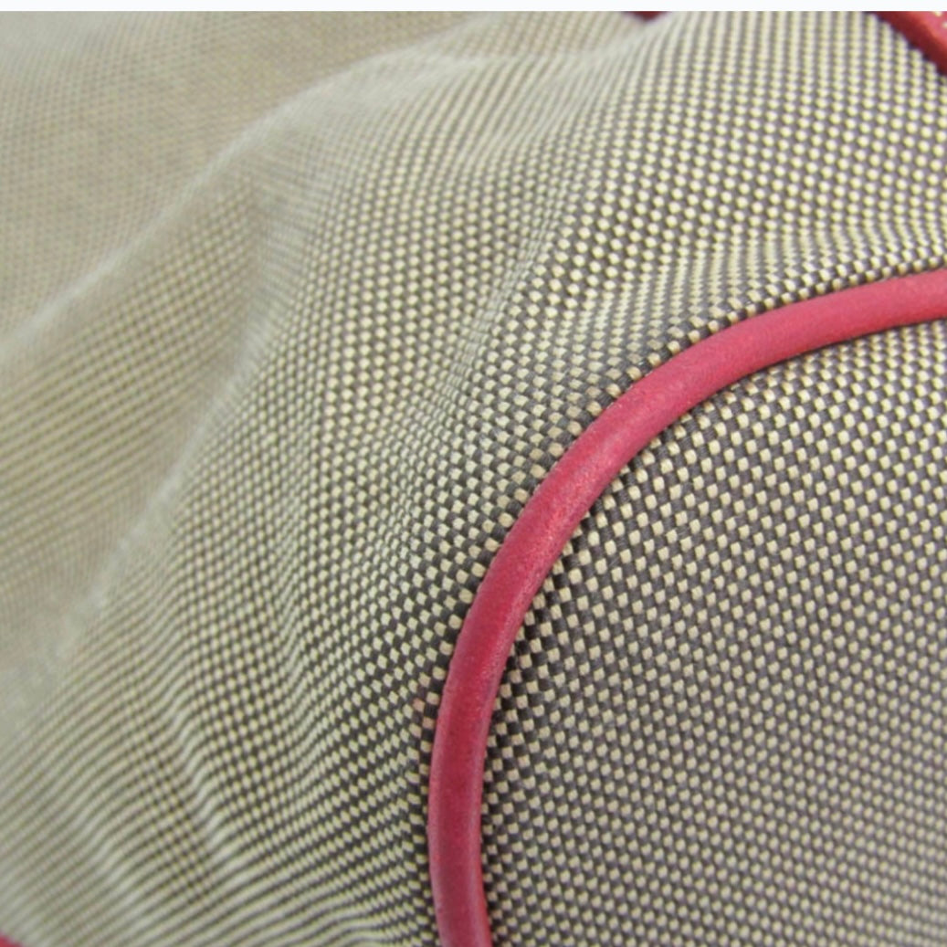 Prada Jacquard, Leather Tote Bag