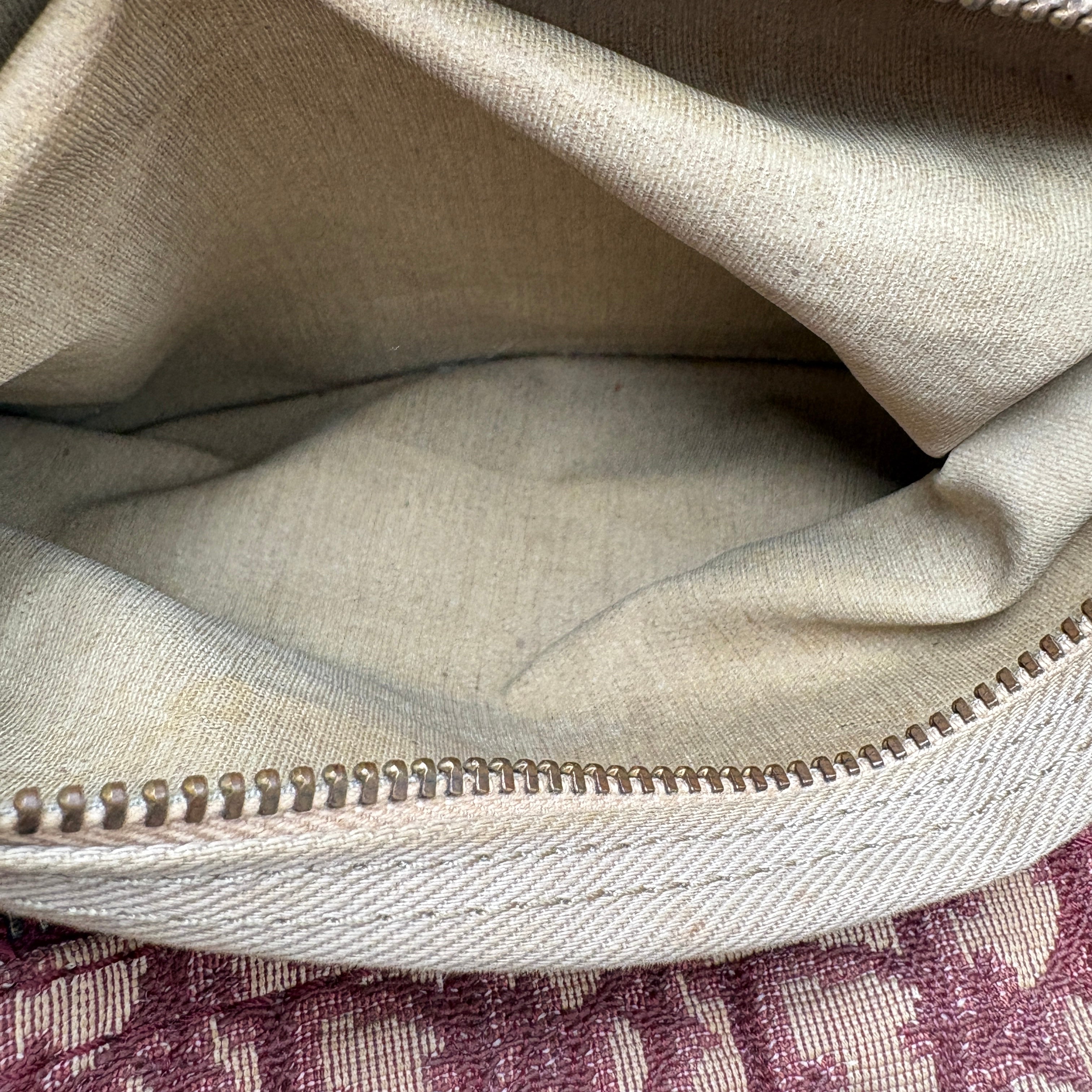 Christian Dior Trotter Boston Bag Burgundy