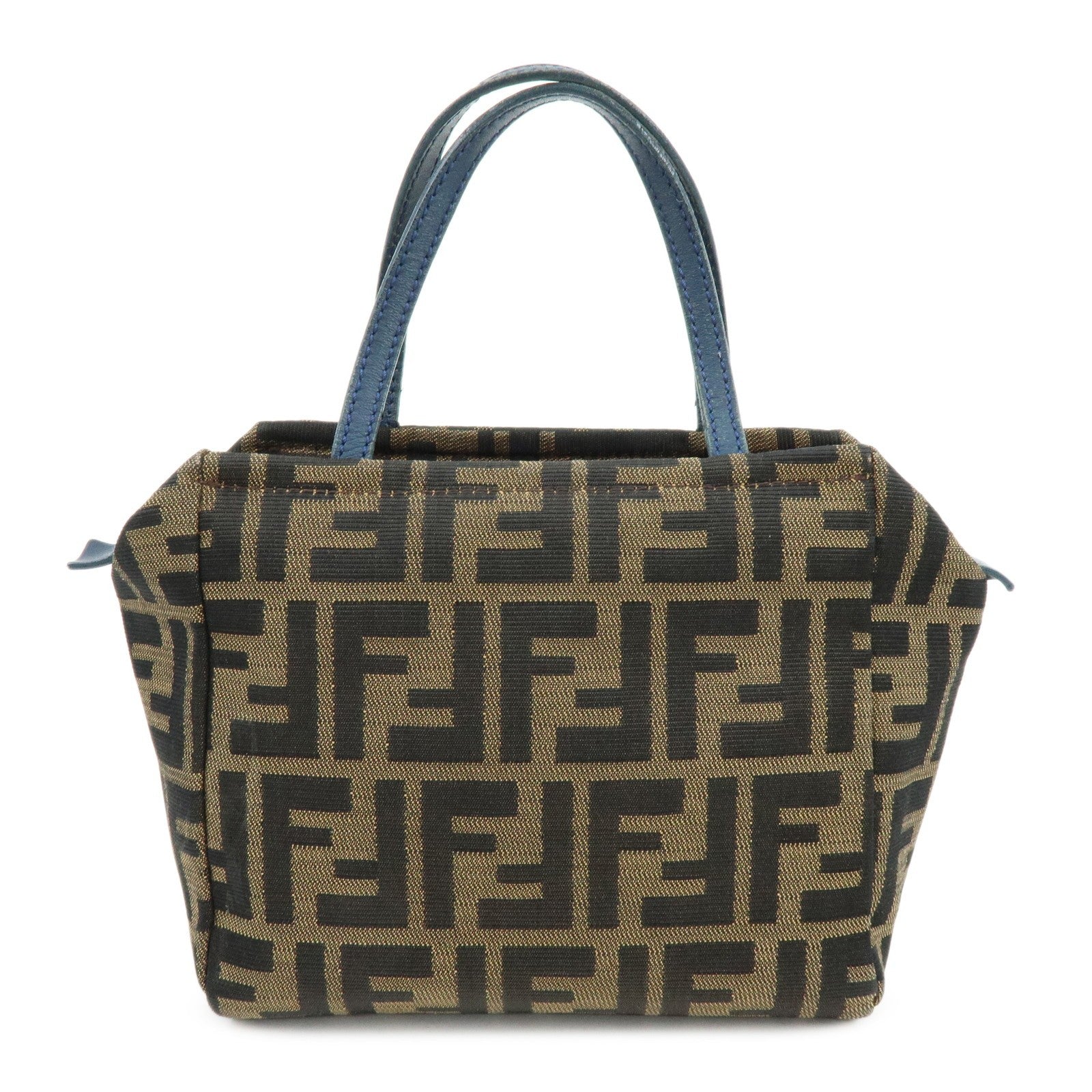 Fendi Hand Bag - Brown, Black, Navy, Canvas, Leather