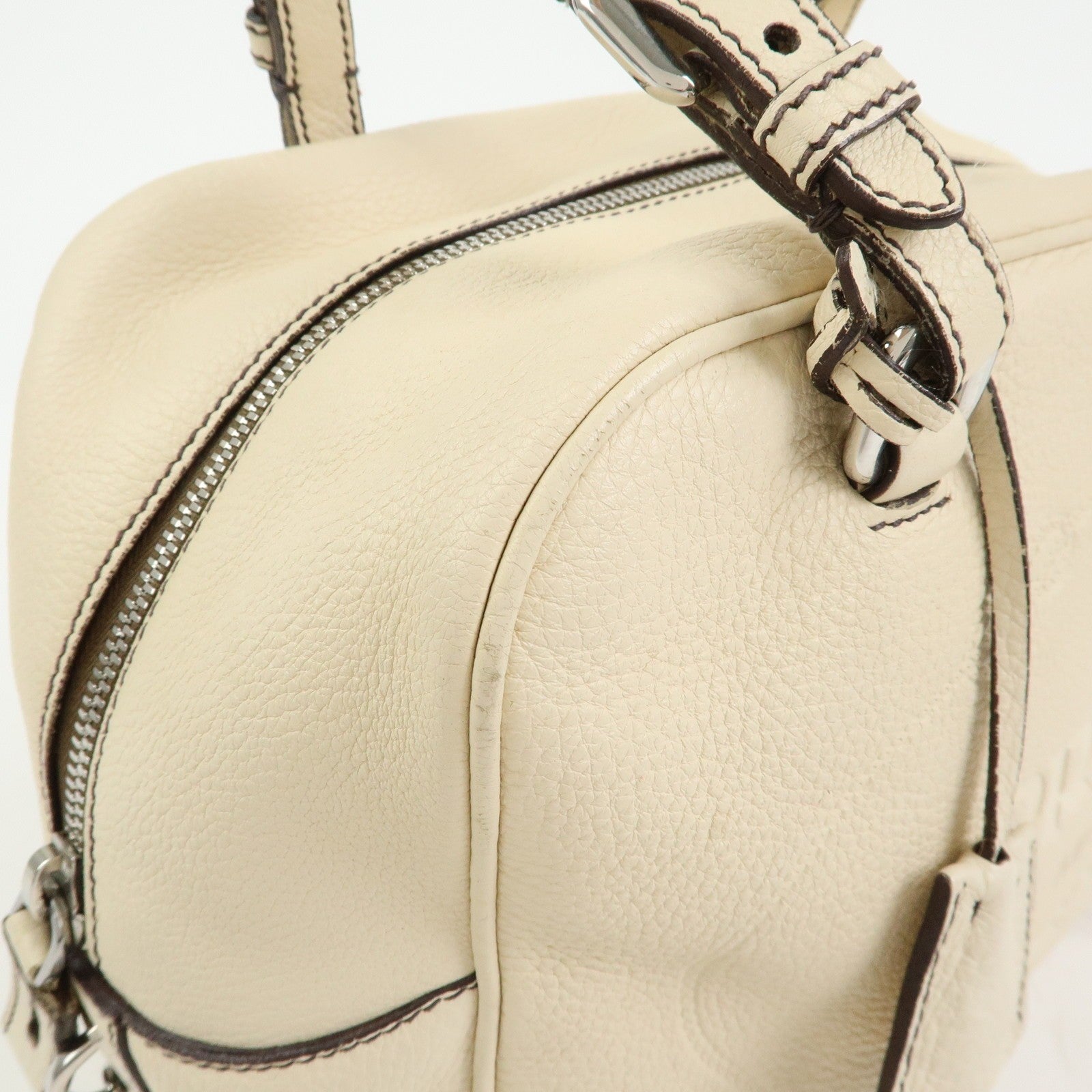 Prada Boston Bag - Ivory, Vitello Daino Leather