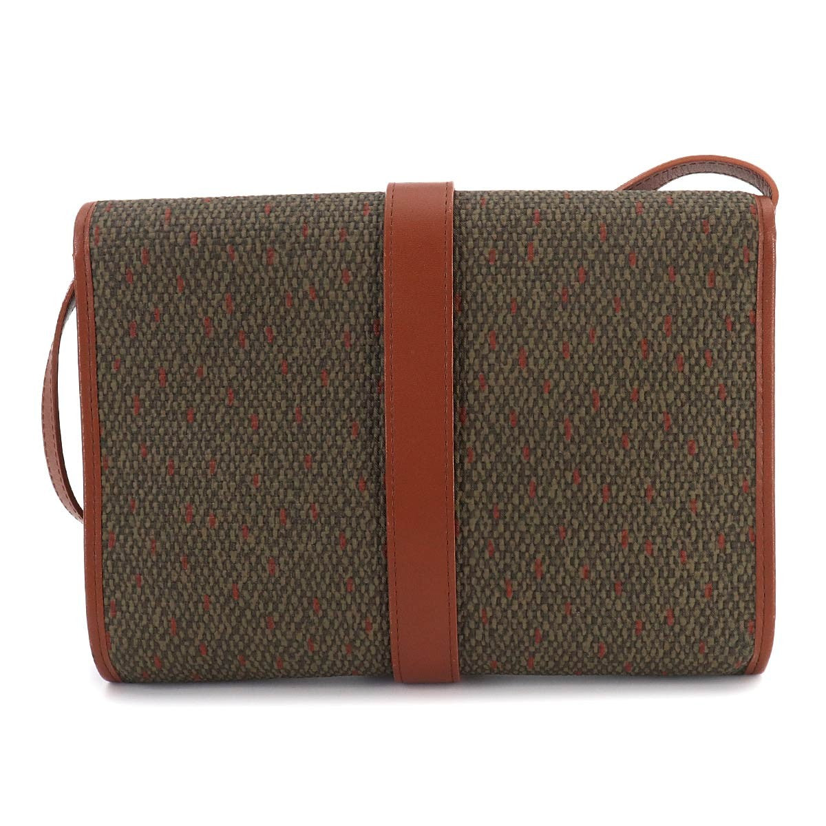 Yves Saint Laurent Shoulder Clutch Bag - Brown and Green, PVC and Leather