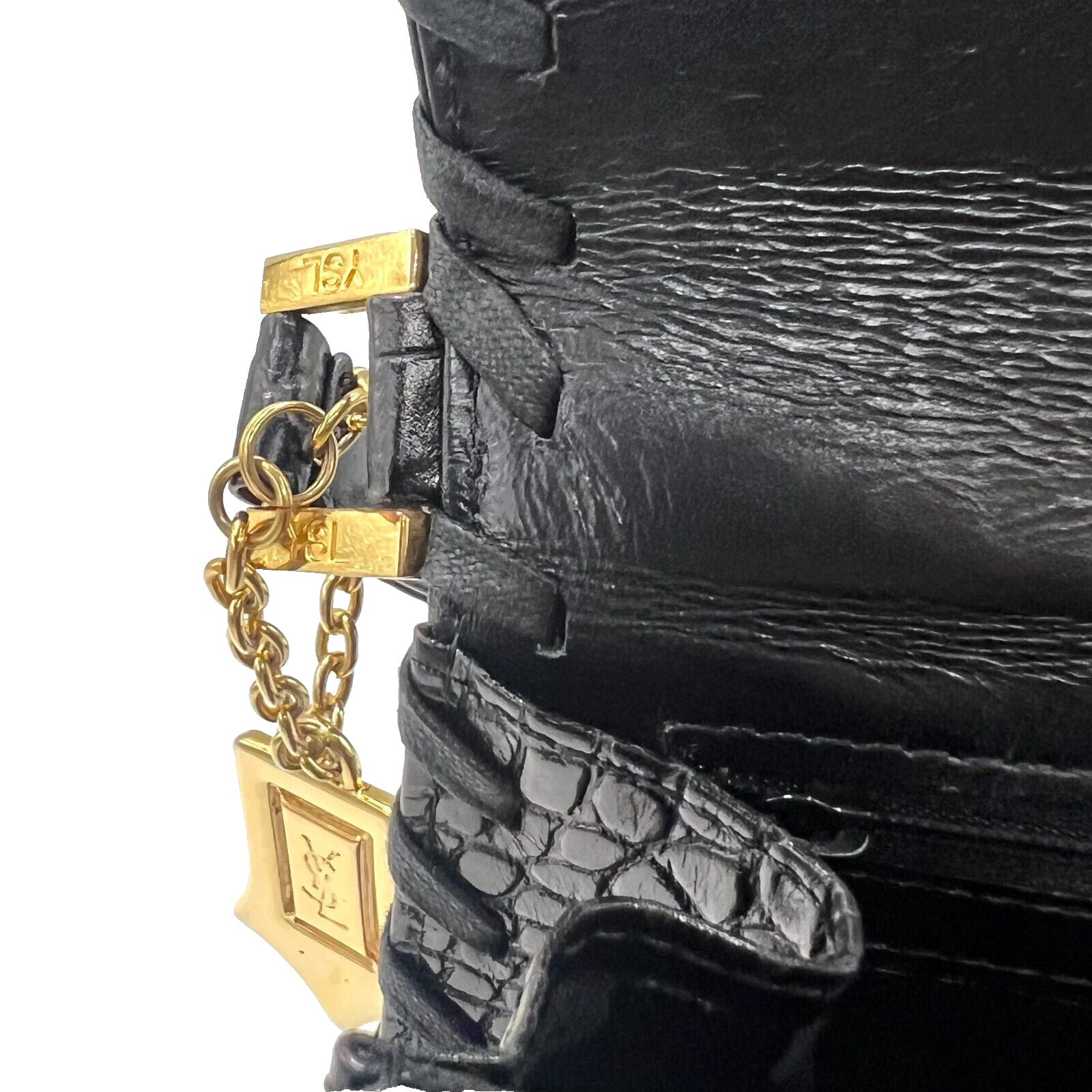 Saint Laurent YSL Shoulder Bag - Black, Leather