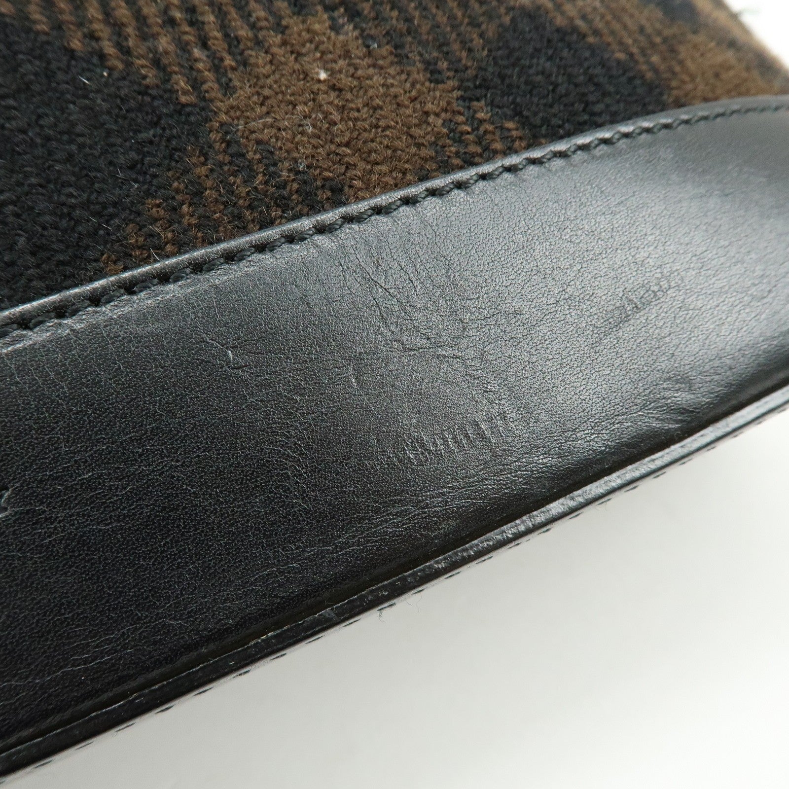 Burberry Shoulder Hand Bag - Black Brown, Canvas Leather