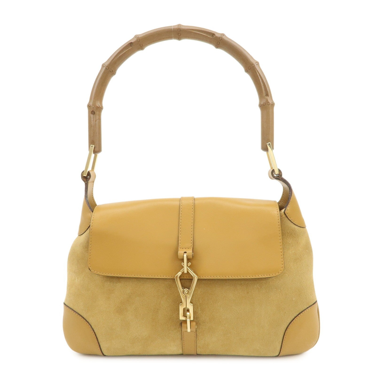 Gucci Shoulder Bag - Yellow Beige, Suede Leather