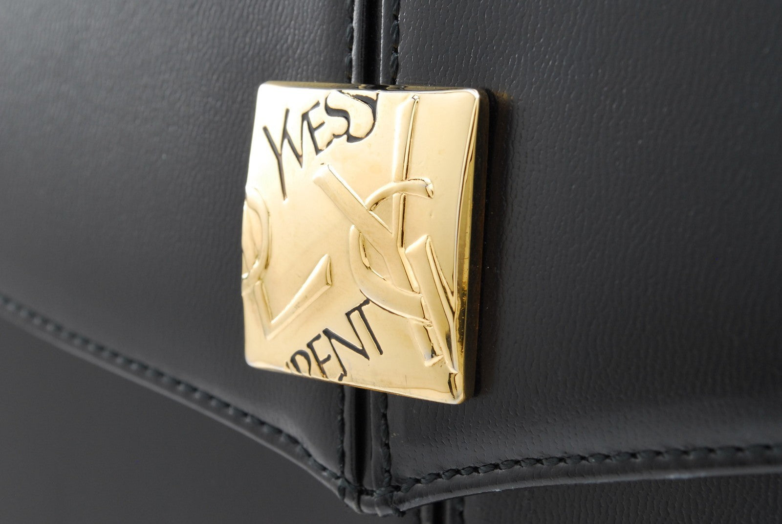 Saint Laurent Shoulder 2Way Hand Tote Bag - Black, Leather 