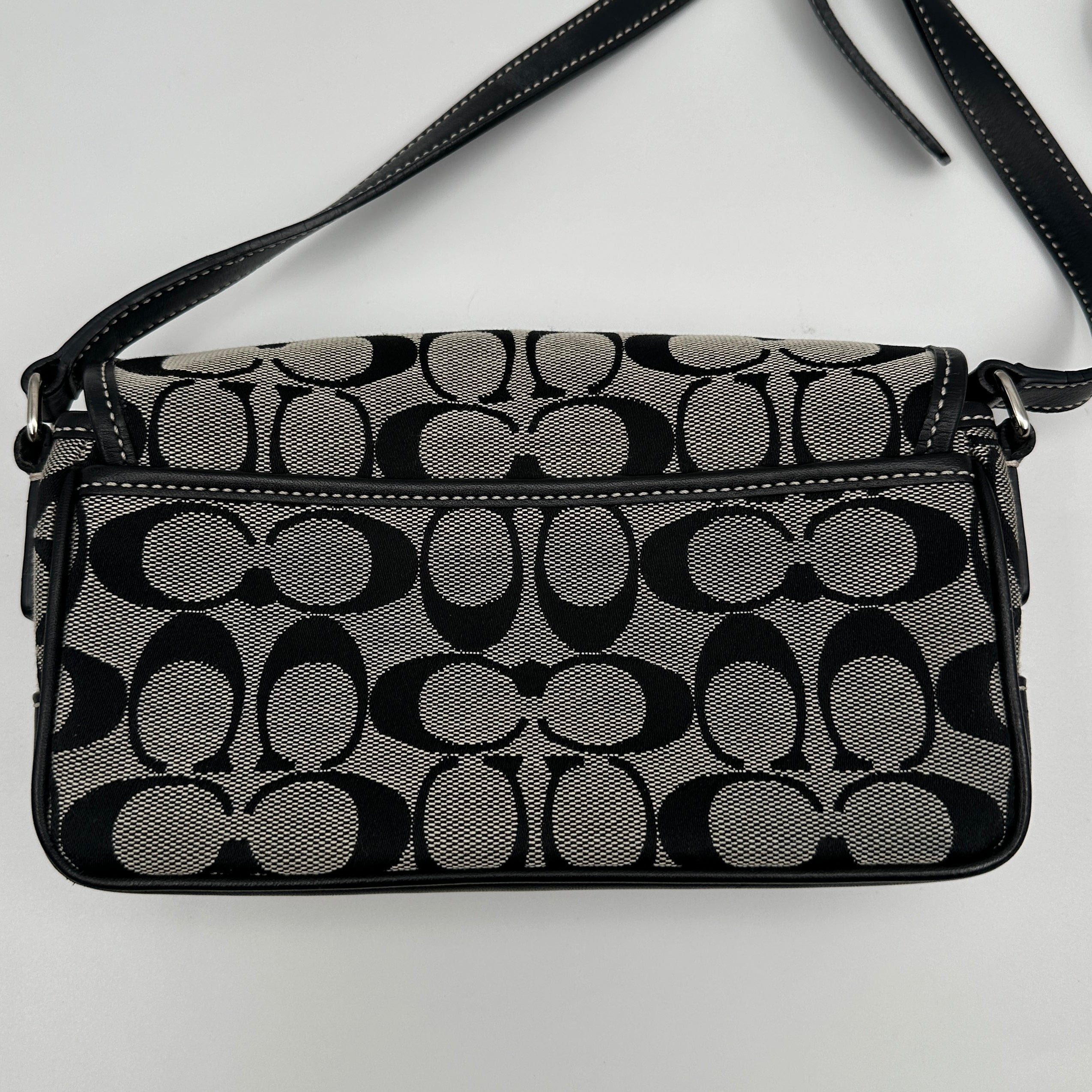 Mini Shoulder Bag Signature Canvas, Leather