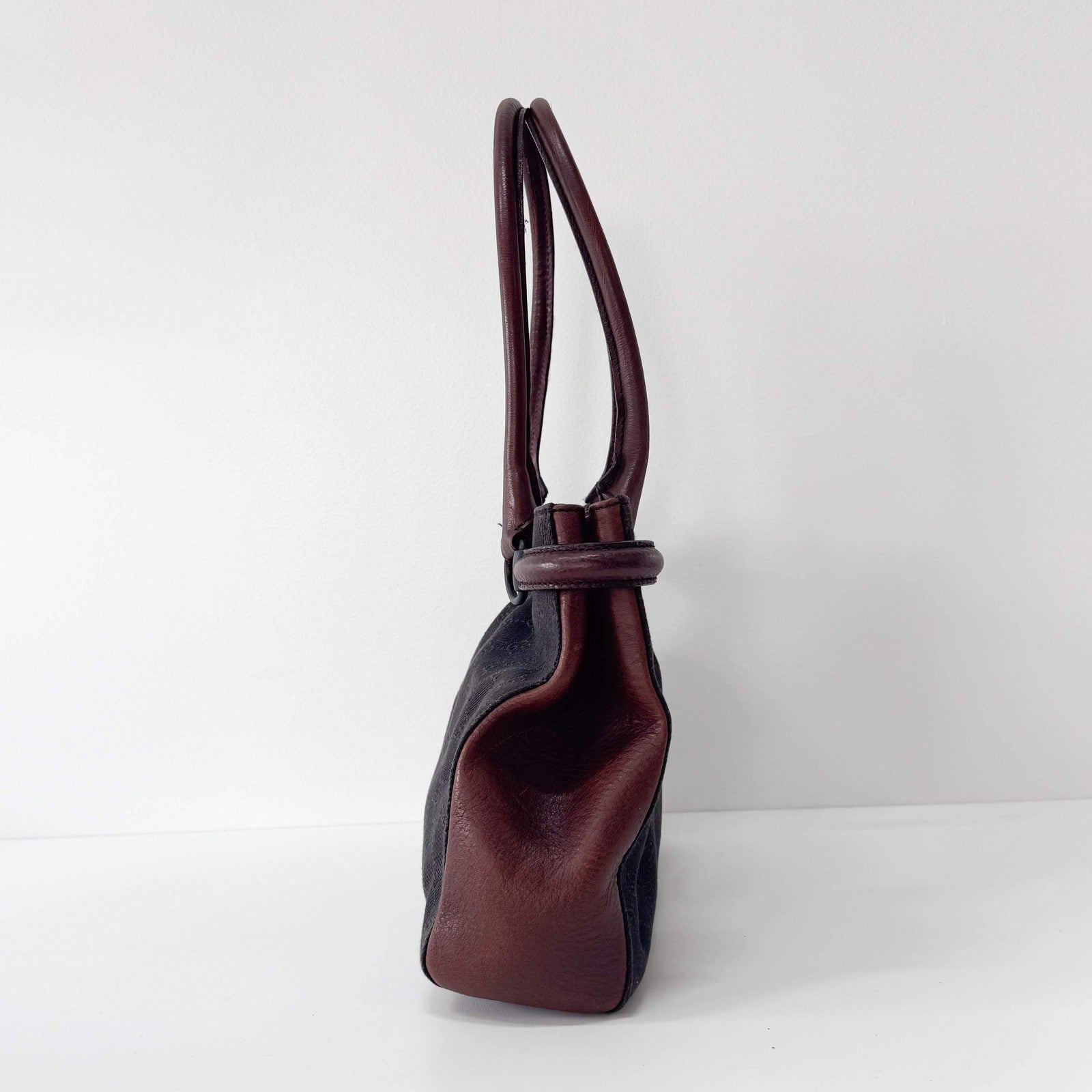 Gucci Horsebit Shoulder Bag - Brown, Canvas