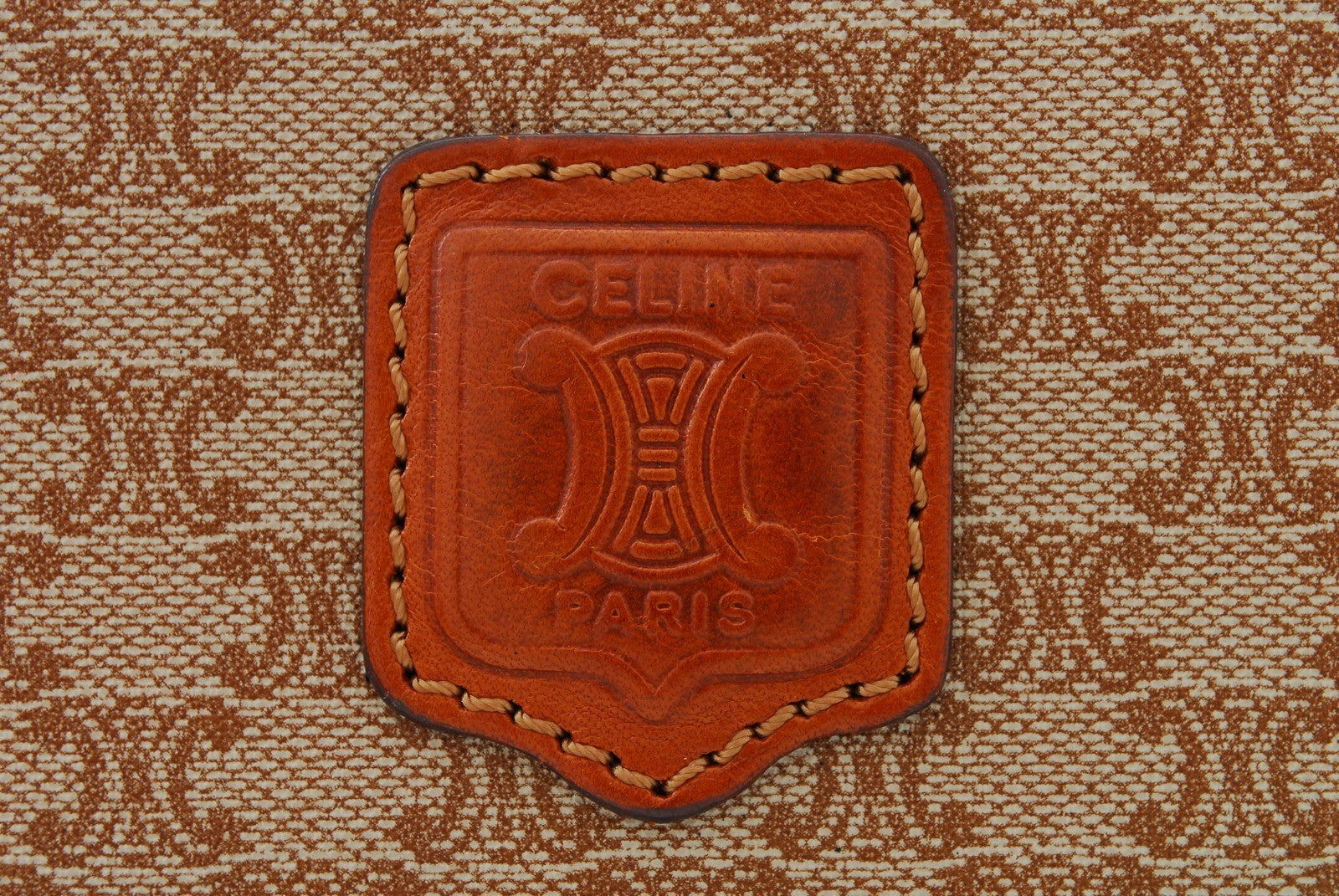 Celine Macadam Clutch Bag - Beige, Leather, PVC
