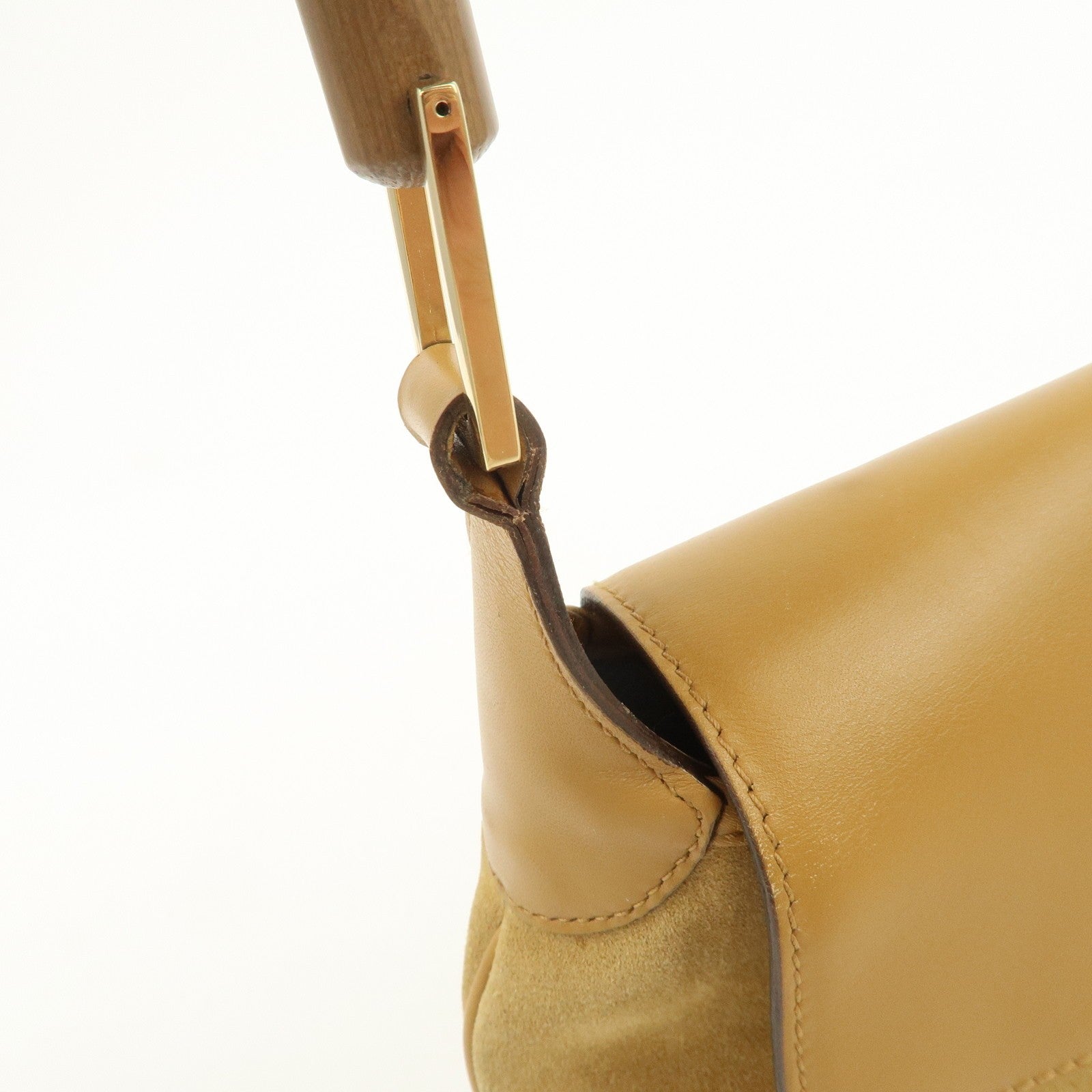 Gucci Shoulder Bag - Yellow Beige, Suede Leather